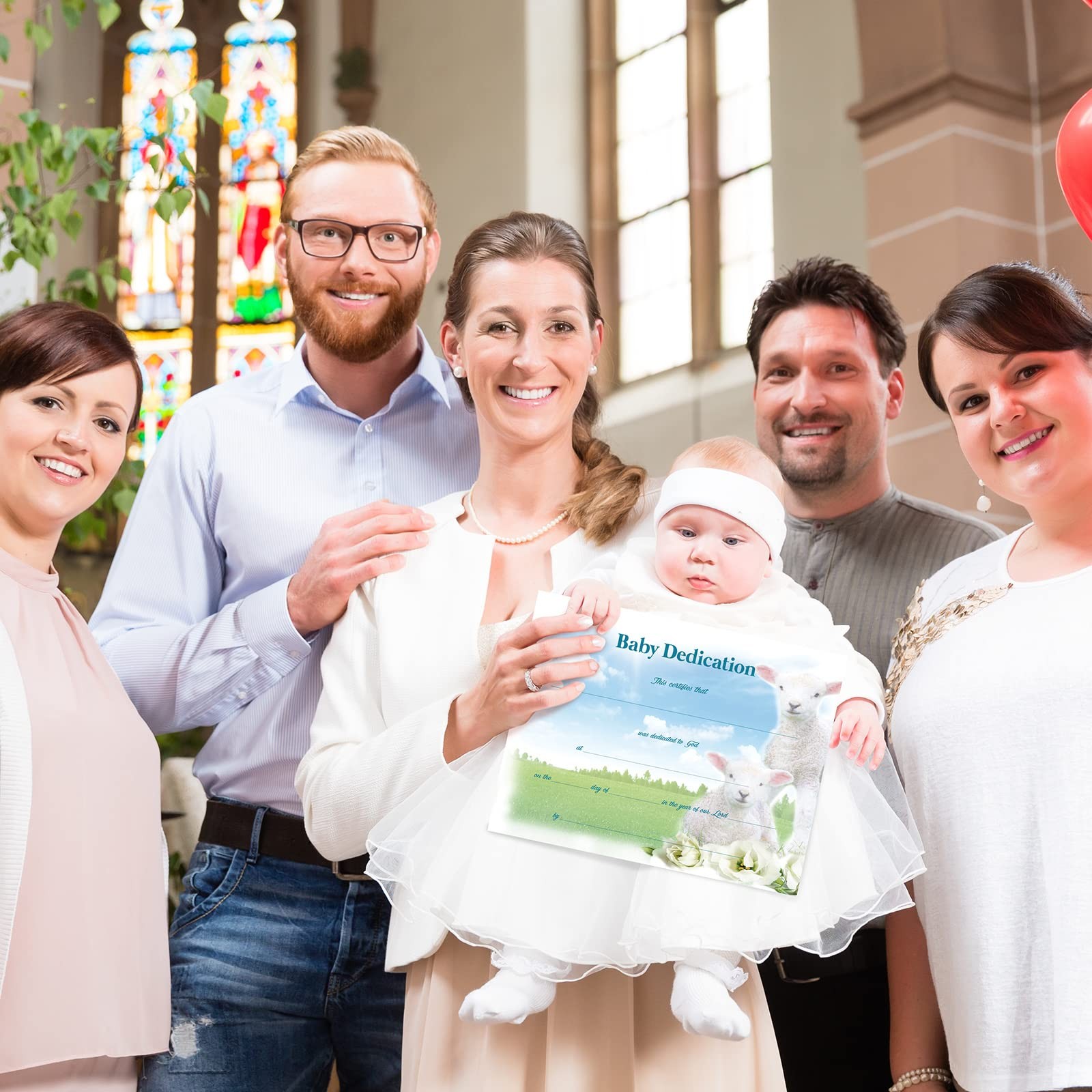 24 Pcs Baby Dedication Certificate Coated Paper Certificate…
