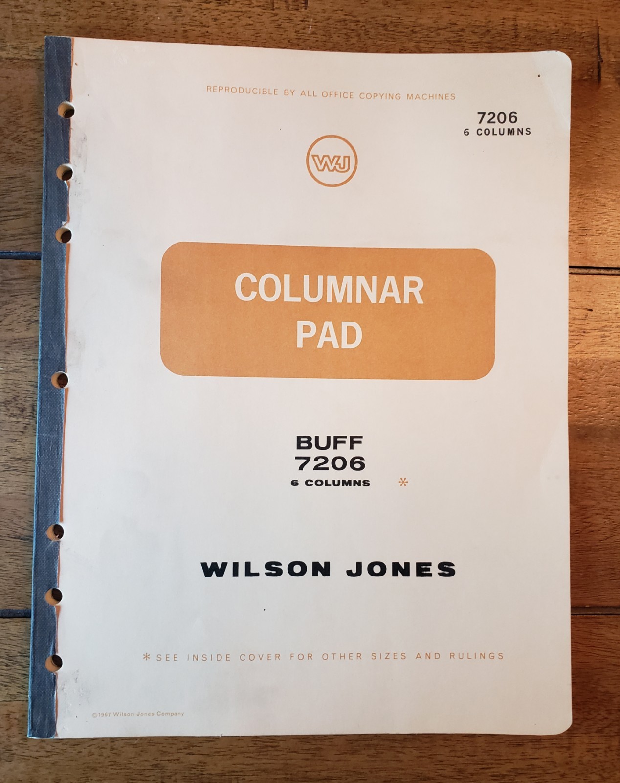 Vintage Wilson Jones Columnar Pad 7206 ~ 6 Columns Bookkeeping Accounting NEW