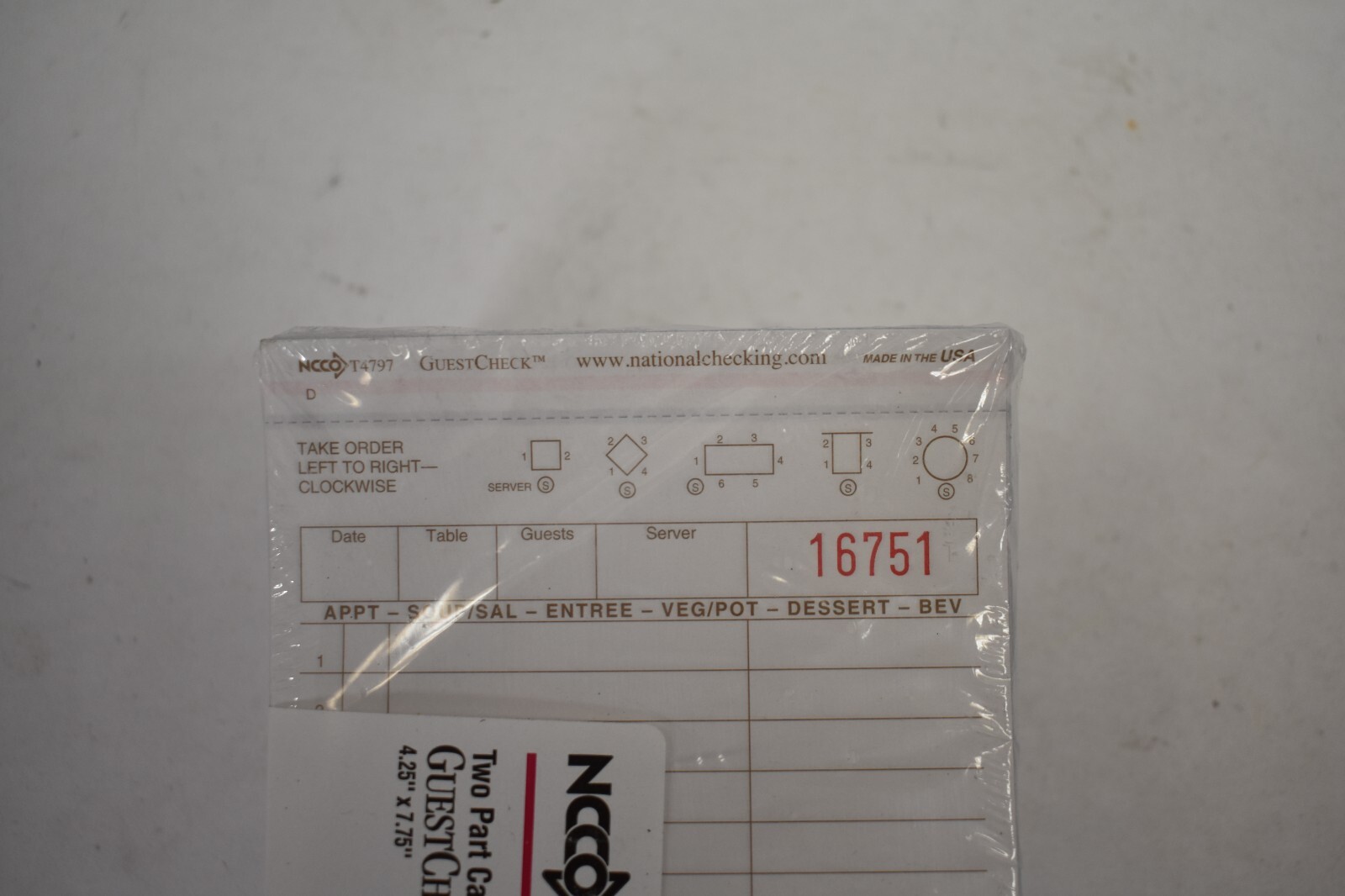 National Checking Medium Tan Paper Cardboard 12 Lines 7.75″ x 4.25″ 250 Pack