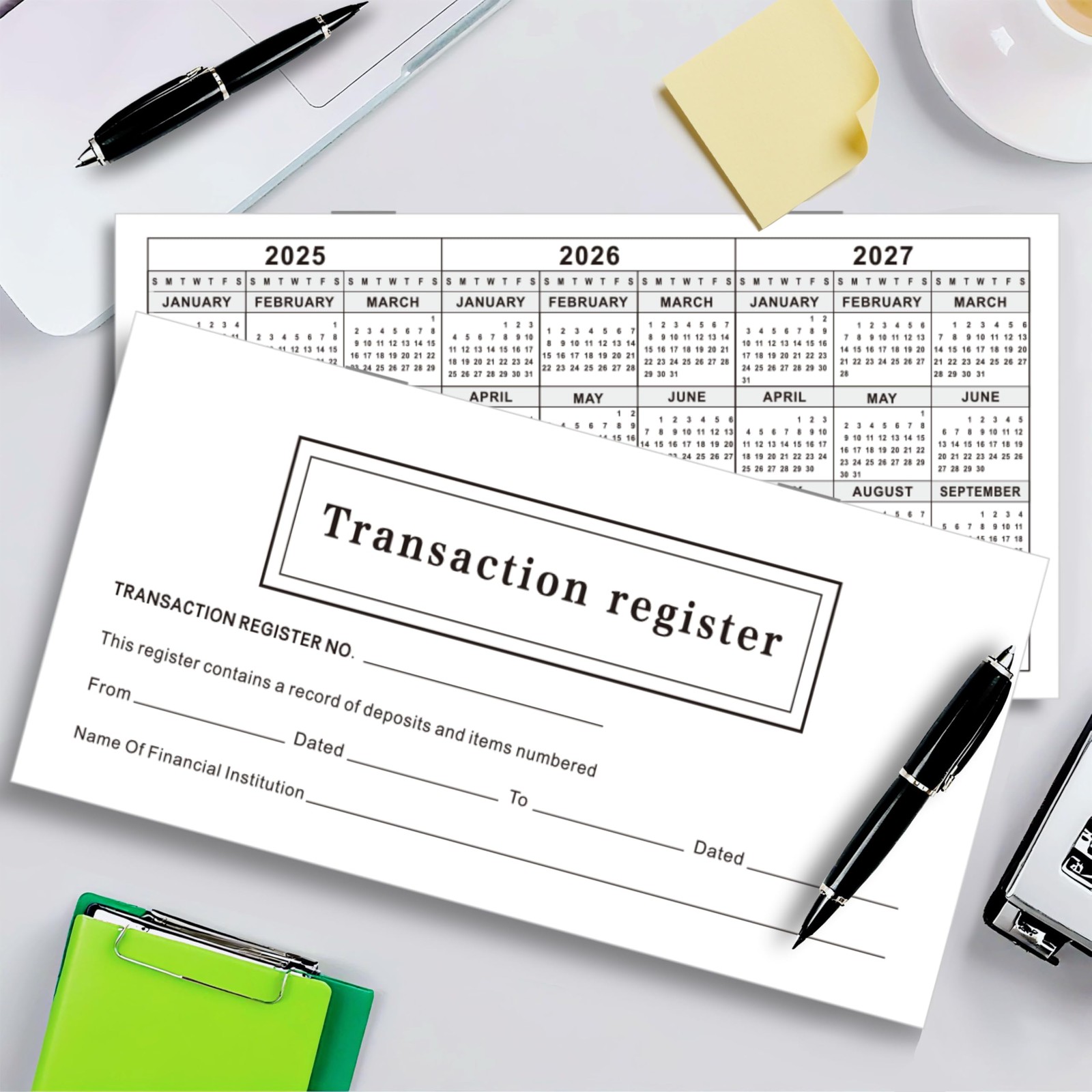 20 Pack 6″×3″ Check Registers for Personal Checkbook Blank Ledger Transacti…