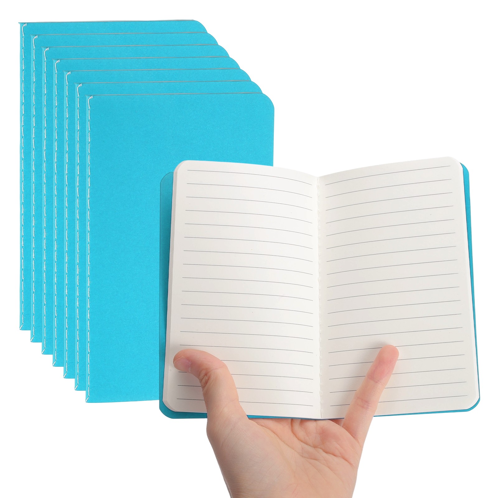 5 Pack A6 Notebook, A6 Journal Mini Notebook Pocket Kraft,Blue