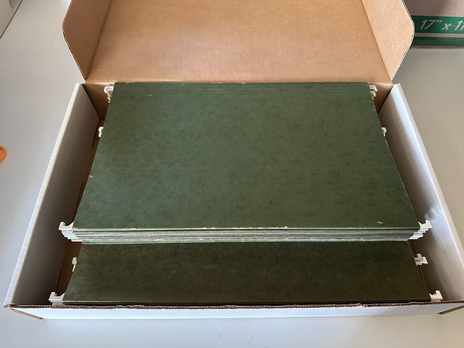 lot of 50 used legal size hanging folders various mfg.