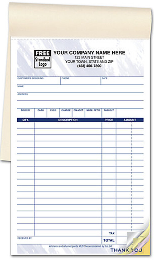 250 Multi-Purpose Sales Forms / 5.5″ x 8.5″ / Nebs/Deluxe 55T-2