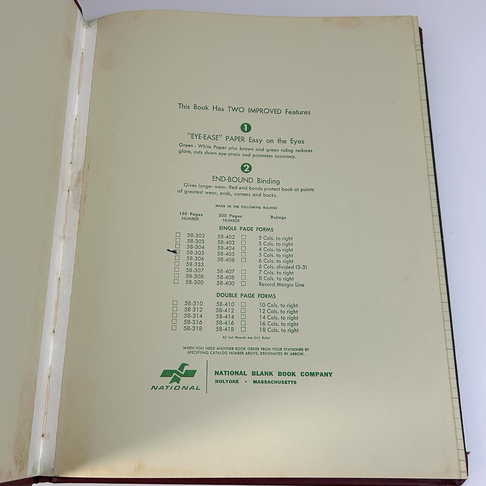 Vintage National Brand Ledger Journal Book Hard Cover 152 Pages Unused