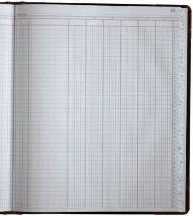 Black Red Columnar Book 150 Pages 12 Column Durable Waterproof Ink 12.25×10.125