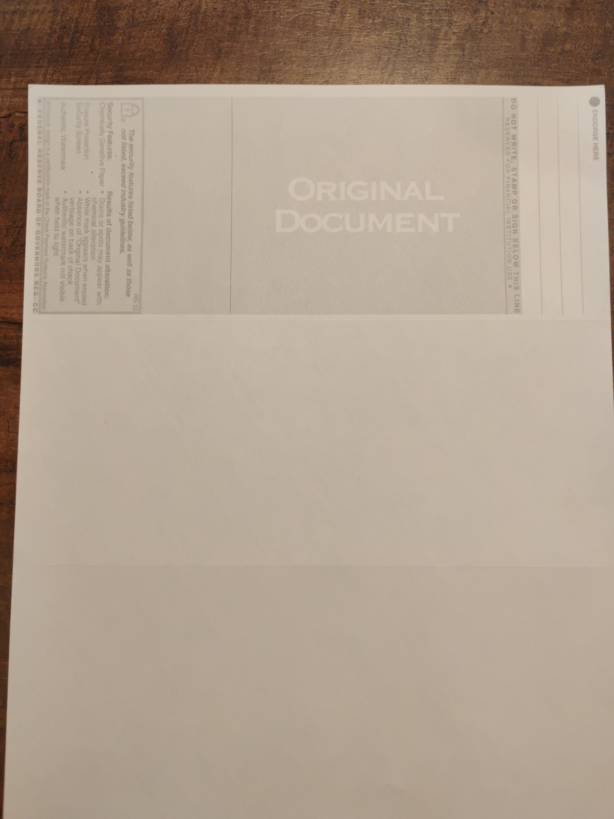 Three Part Security Business Checks 8.5×11 Blue Top Open Box Of 1,000