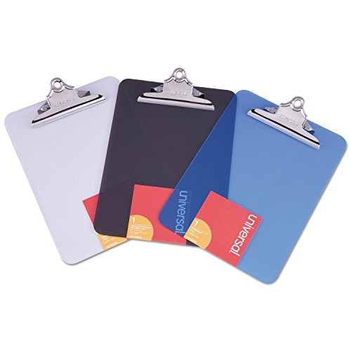 Universal Plastic Clipboard with 1.25″ Capacity Clip, Letter Size, Smoke