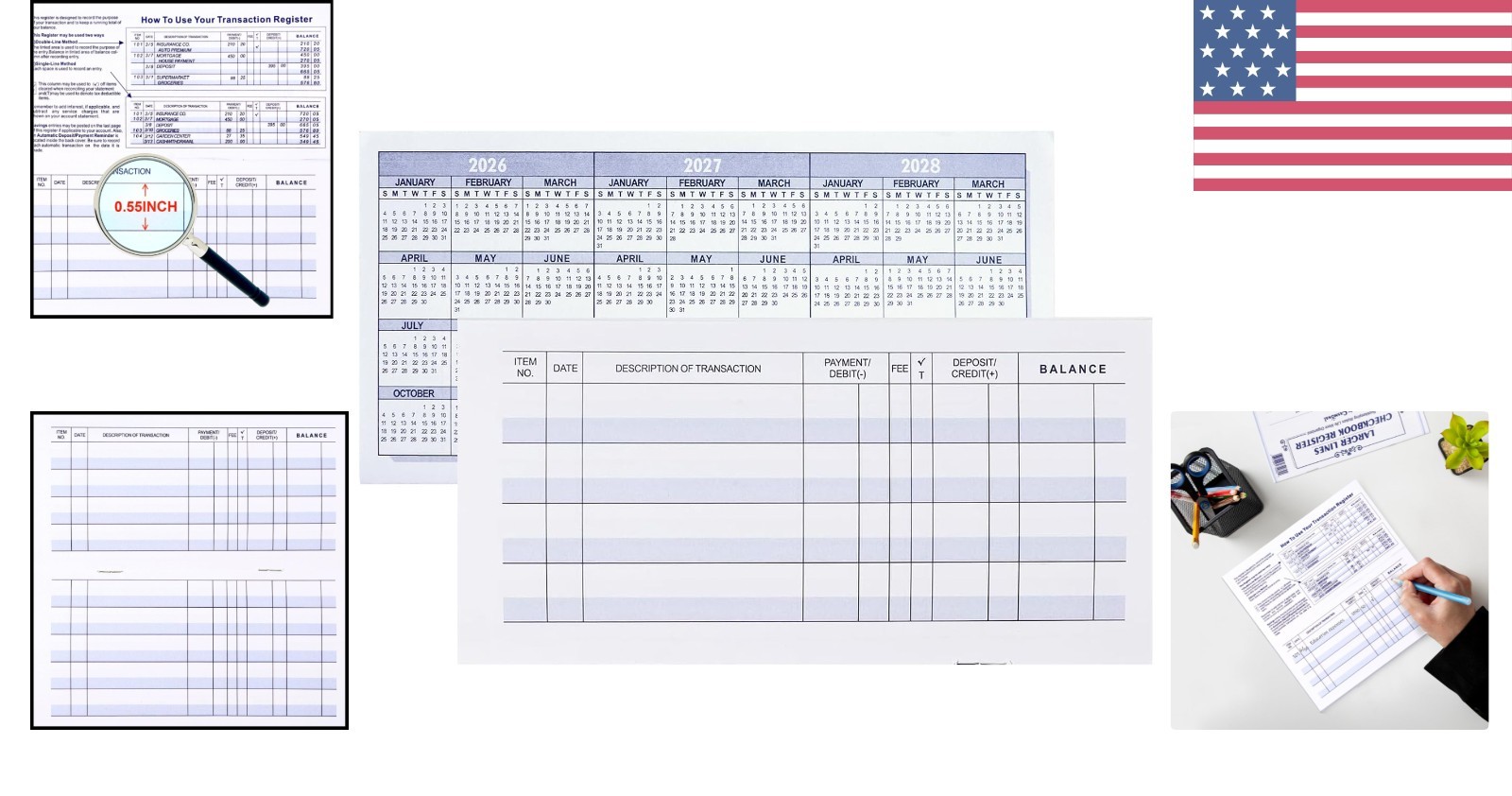 Stylish 12 Check Registers – Personal & Business Finance Tracking Made Easy