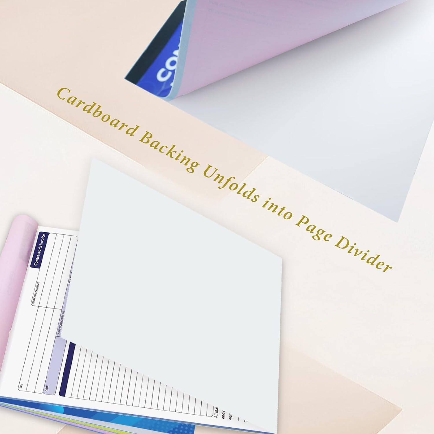 Contractor Invoice Book, 3 Part Carbonless Forms, Work Order Estimate Book