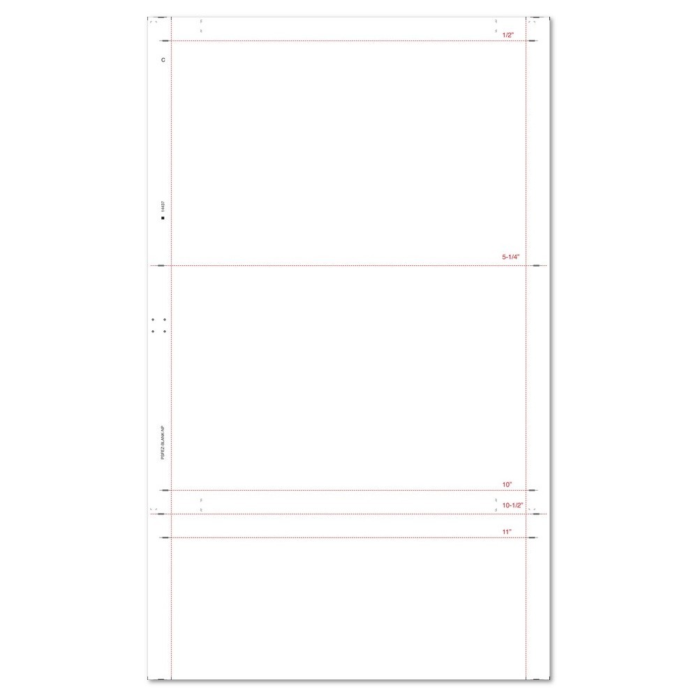 8-1/2″ x 14″ EZ Fold Multi-Purpose Totally Blank – No Check Perforation (Box of