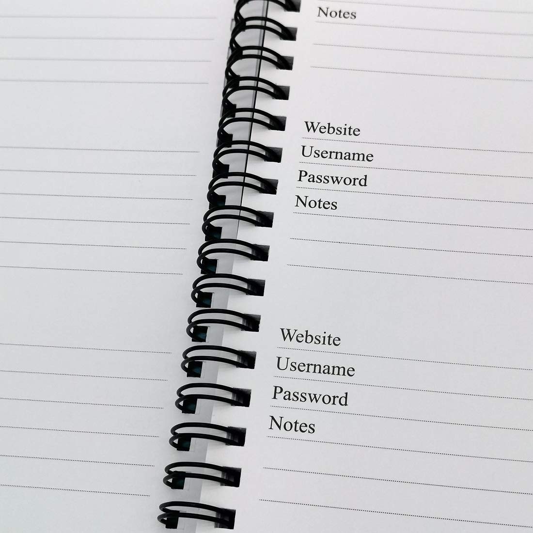 Nokingo Spiral Password Book with Tabs – 5×7 inch Inch, Black