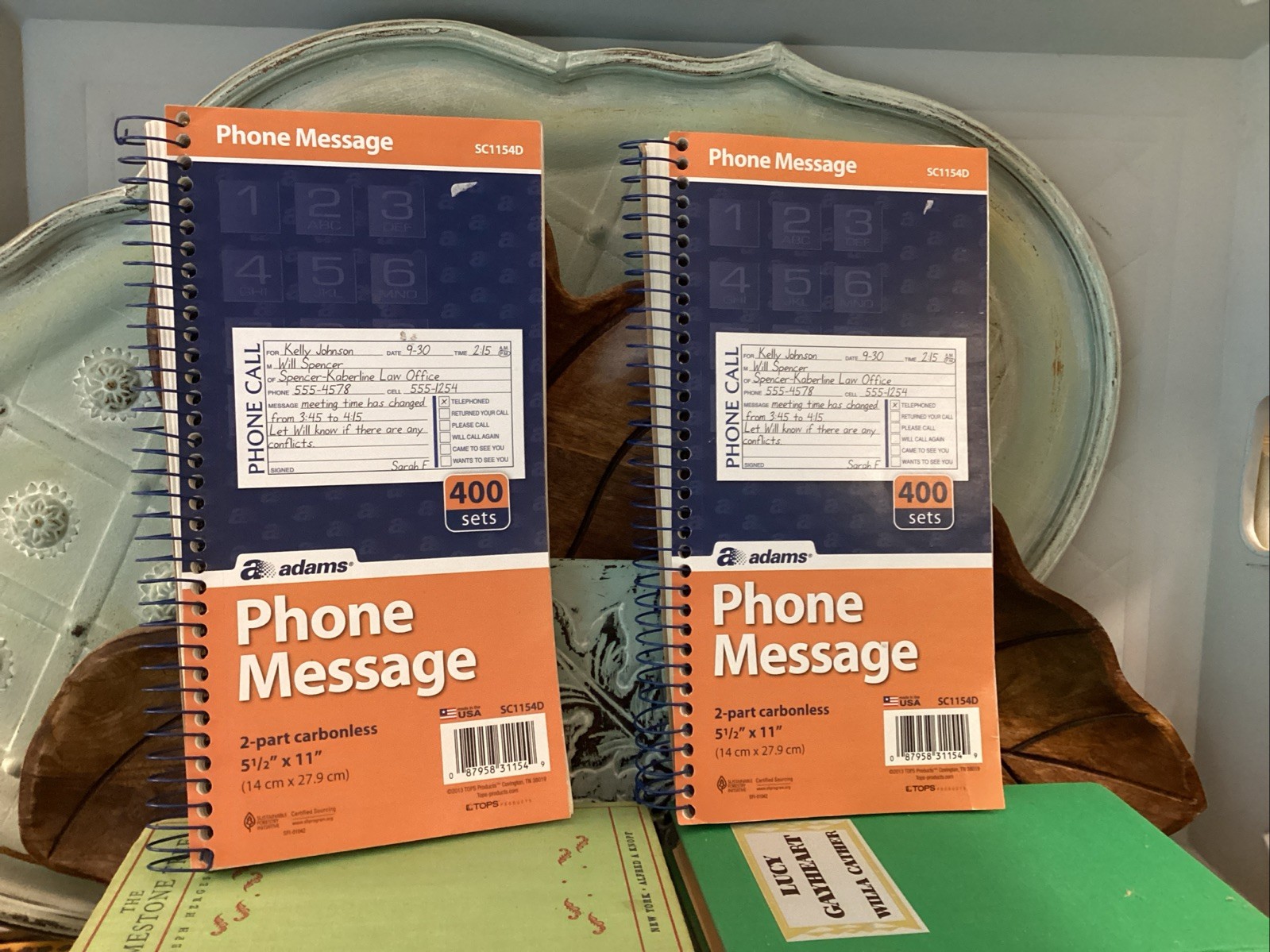 ADAMS PHONE MESSAGE BOOKLET SC1154D Lot of 2