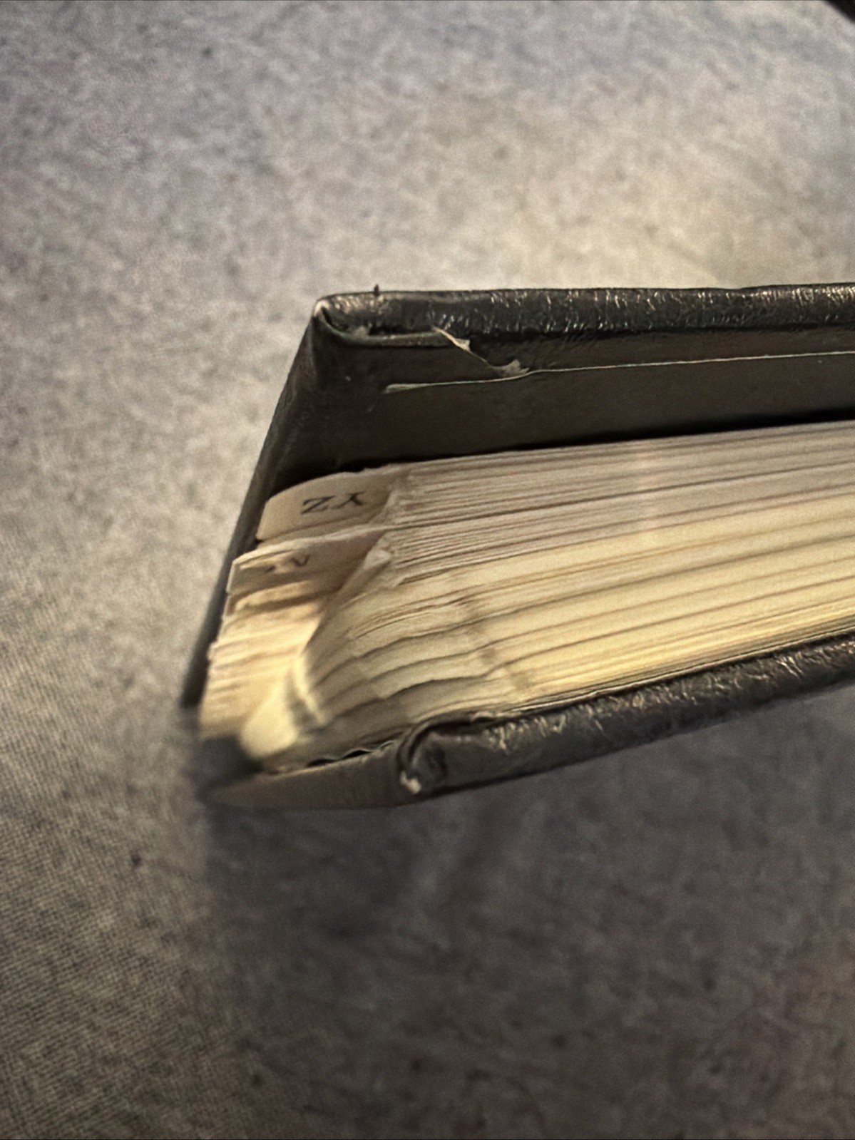 Vintage Black Ledger Binder with Blank Ledger Pages and A-Z Tabs