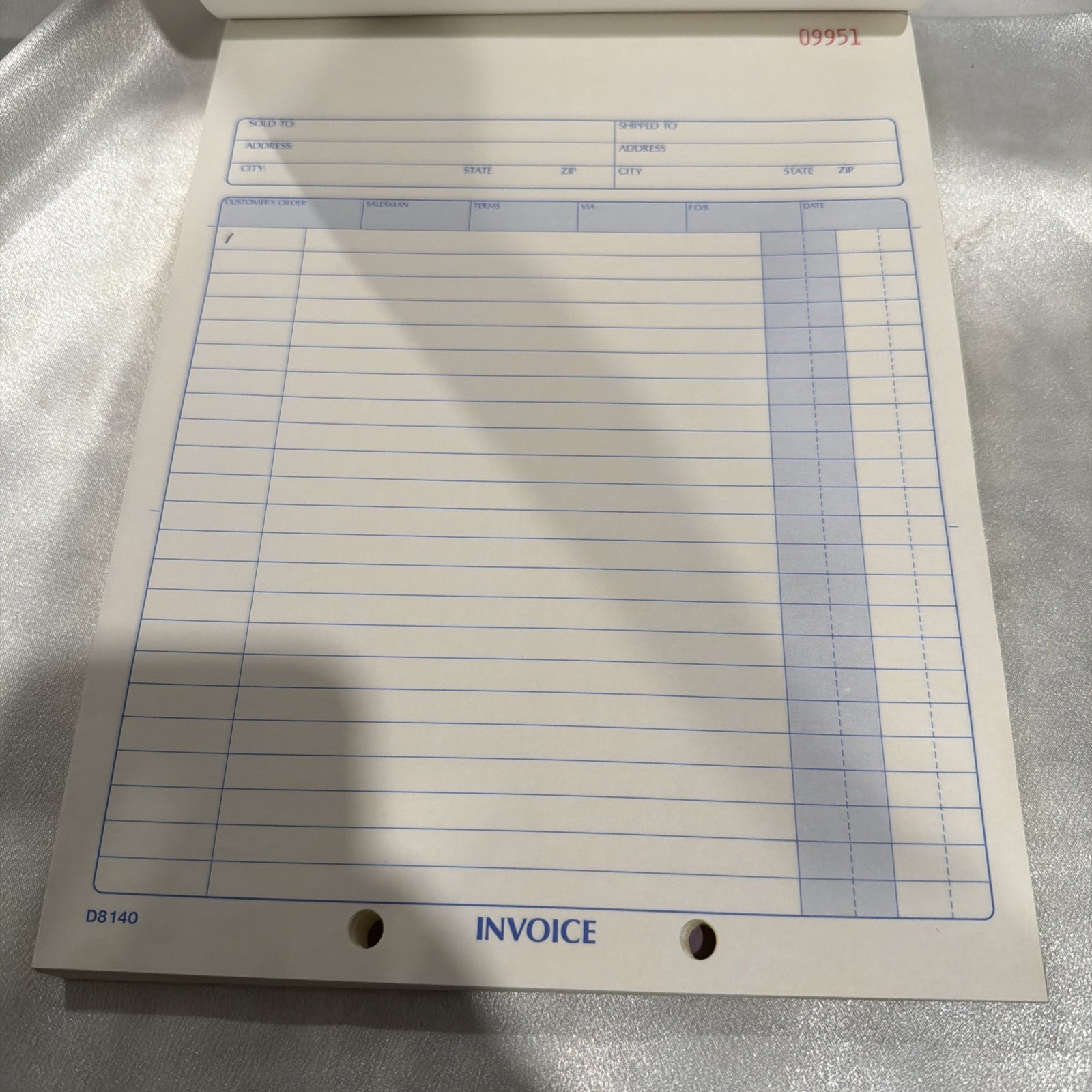 1993 Adam’s Business Forms Invoice Book