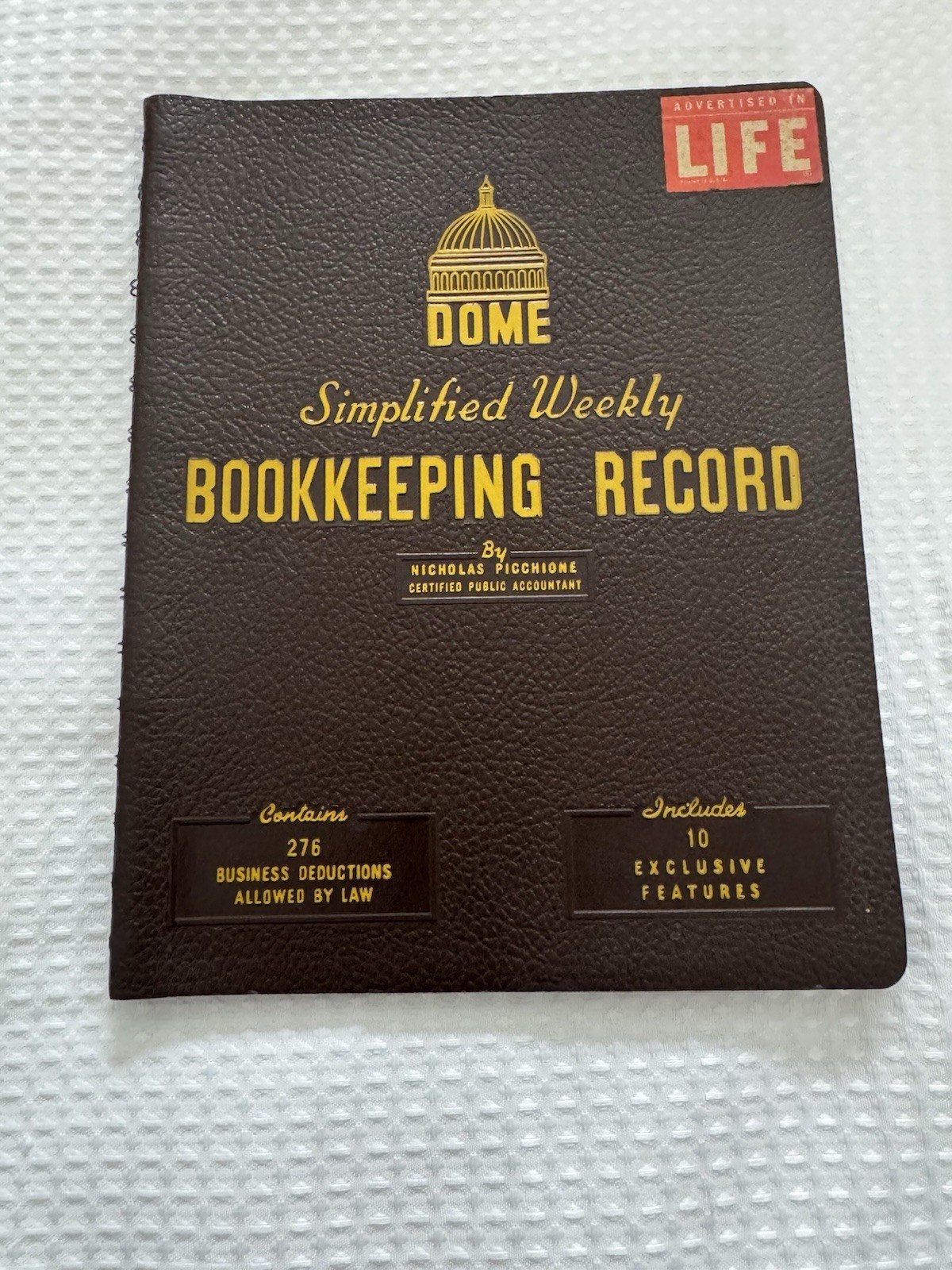 Vintage Dome Simplified Weekly Bookkeeping Record No 600 Unused Ledger Accounts