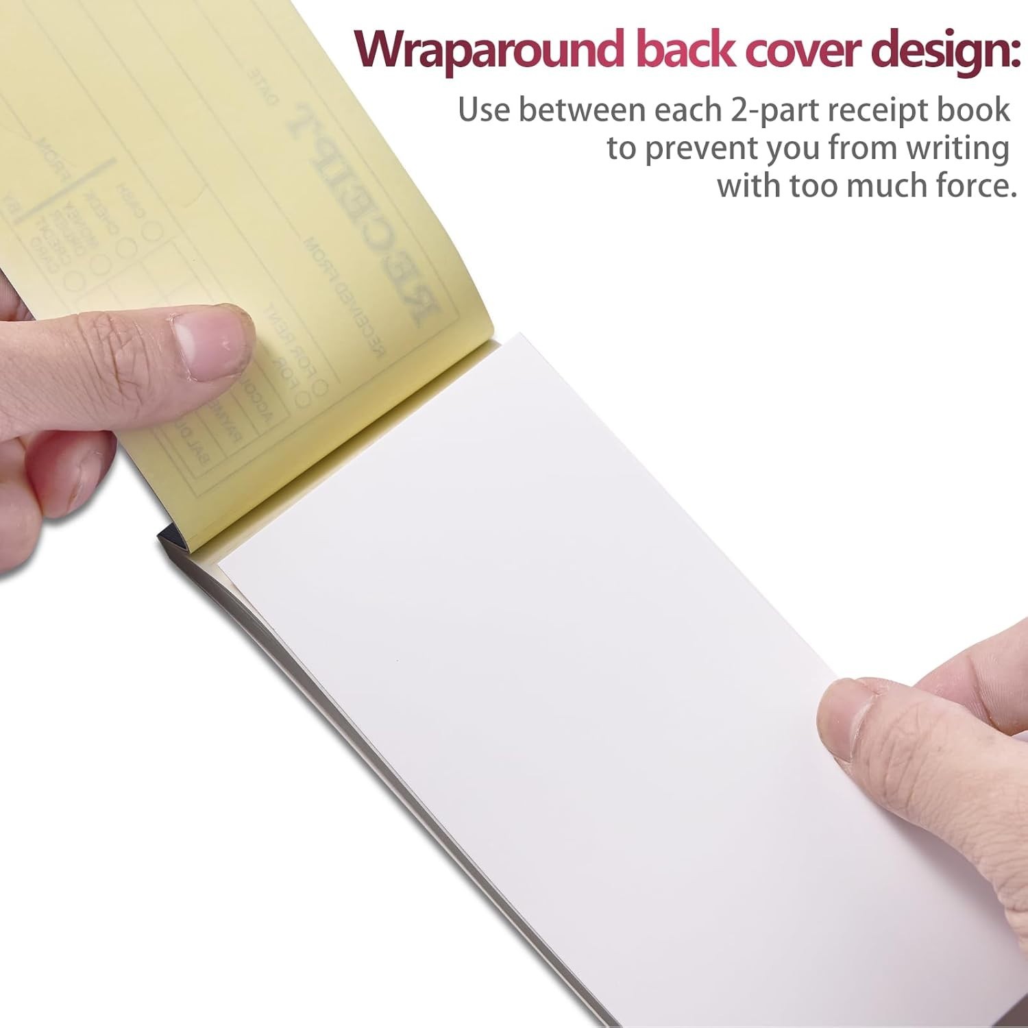Efficient 2-Part Receipt Book with Wraparound Dividers: 6 Packs for All Needs