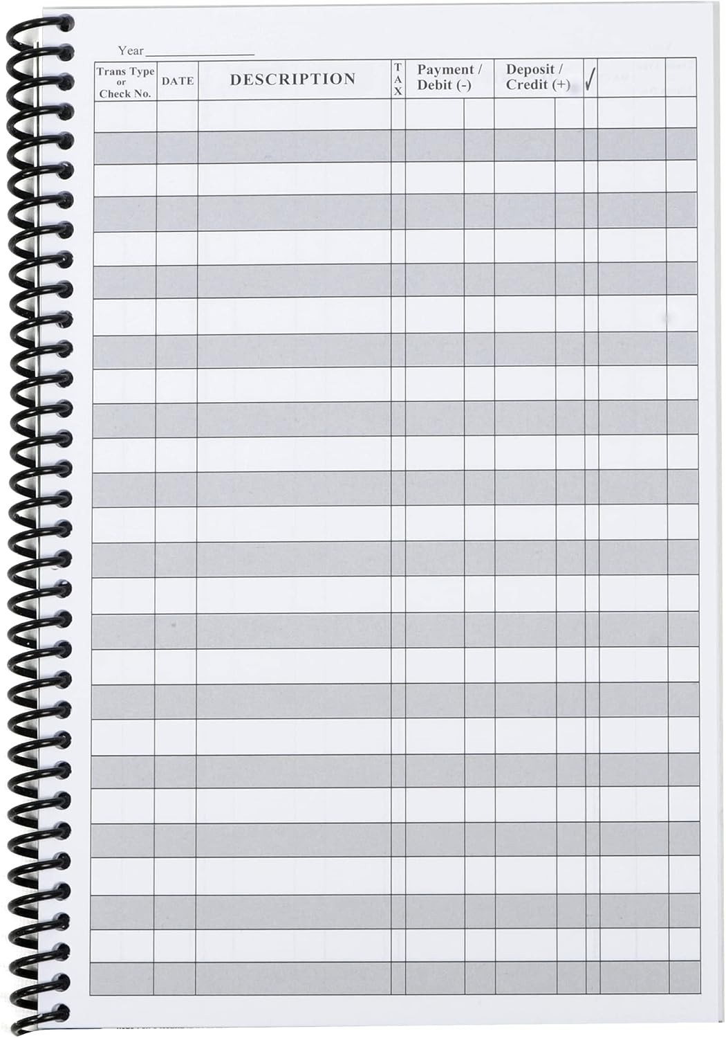 Check Book Register & Debit Card Ledger – 2,600 Entry Lines, USA Made