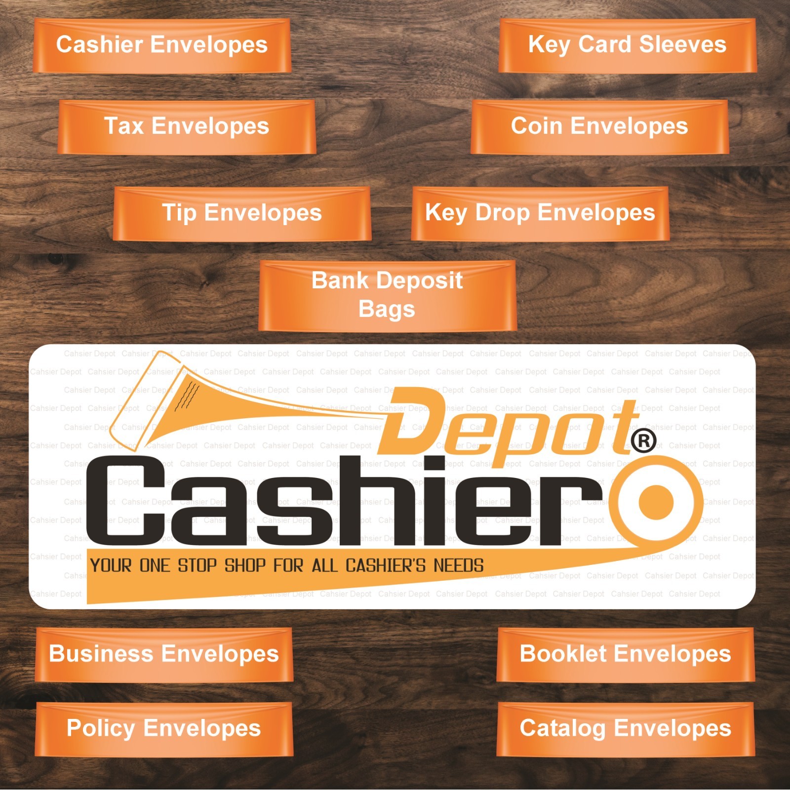 Cashier’s Report Envelope, MT230S, 4 1/2″ x 10 3/8″, Kraft 24lb, P&S 500/Box