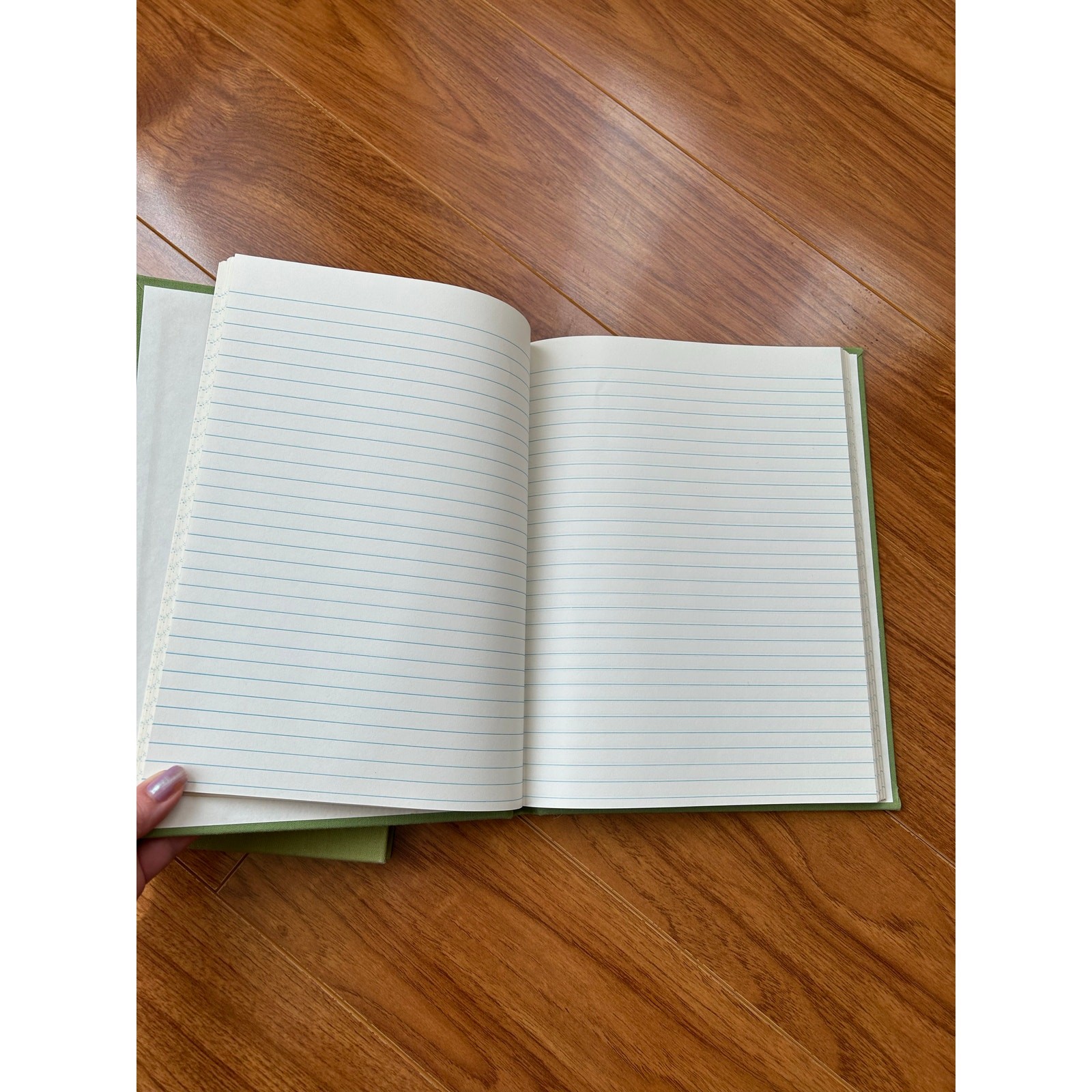 NEW Vintage Federal Supply Service Record Book-Green Cloth Cover Ruled Paper