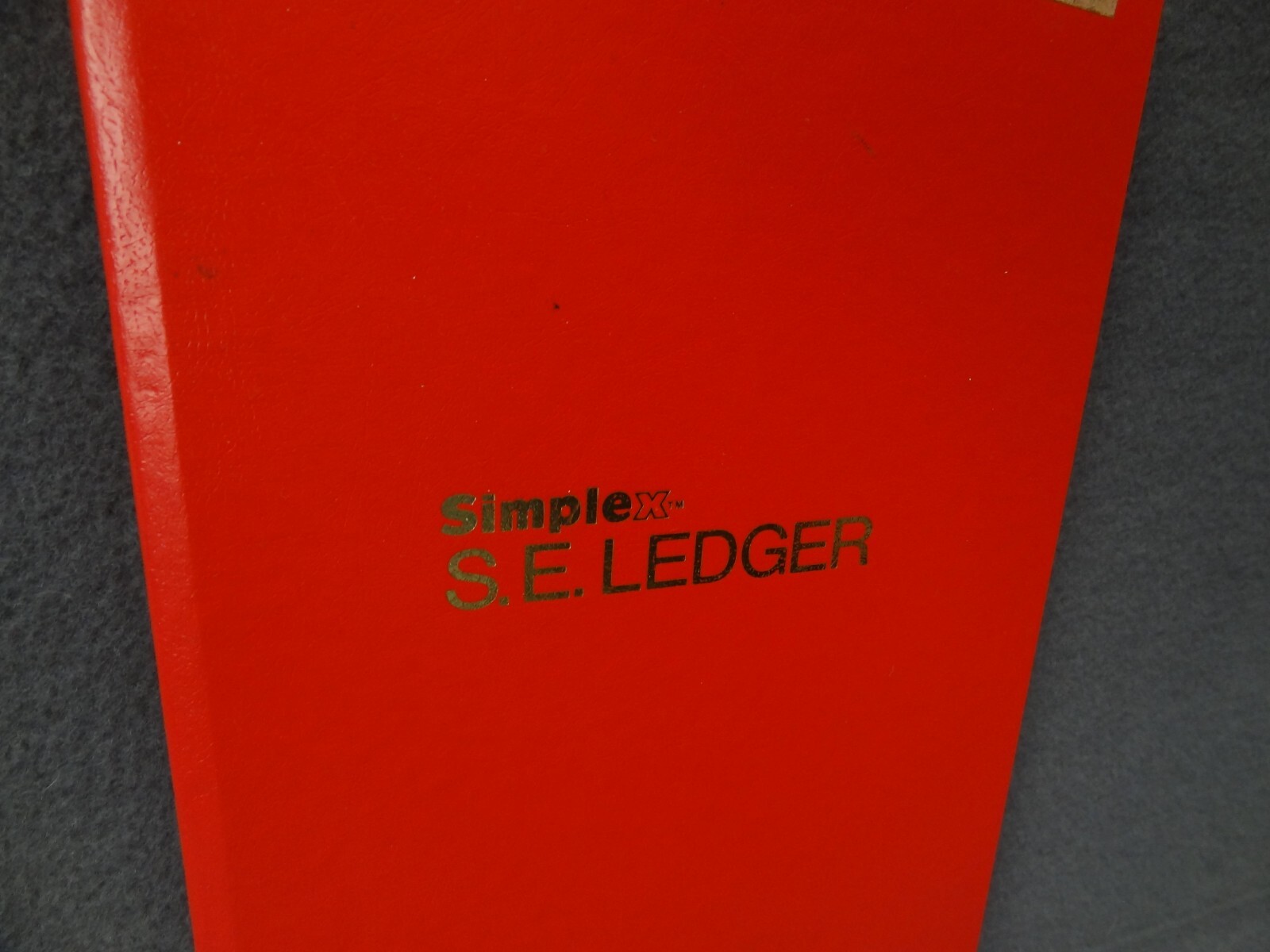 Simplex 91-513 63-Page S.E. Ledger Record Account VTG Red Bound Hardcover Book