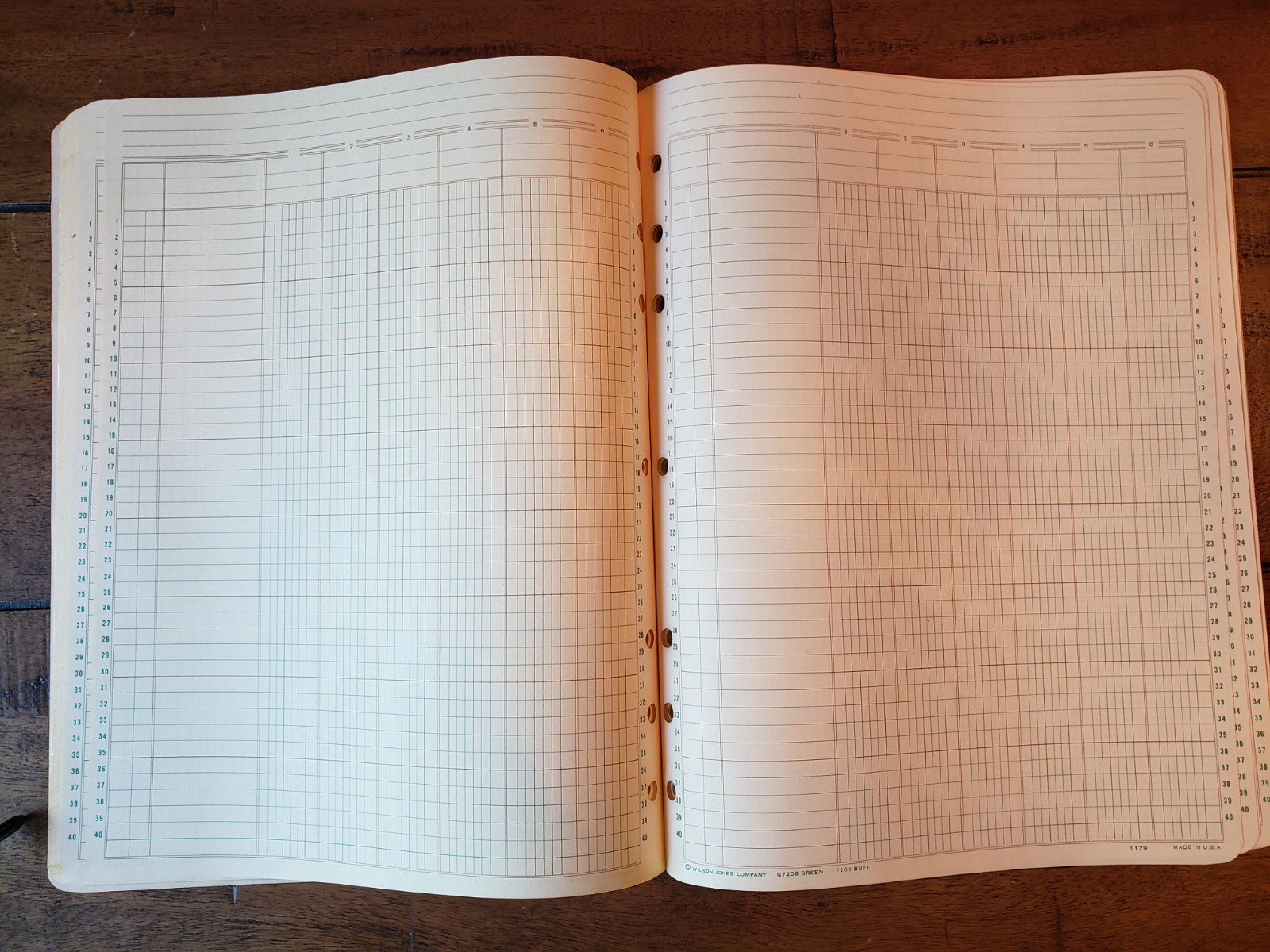 Vintage Wilson Jones Columnar Pad 7206 ~ 6 Columns Bookkeeping Accounting NEW