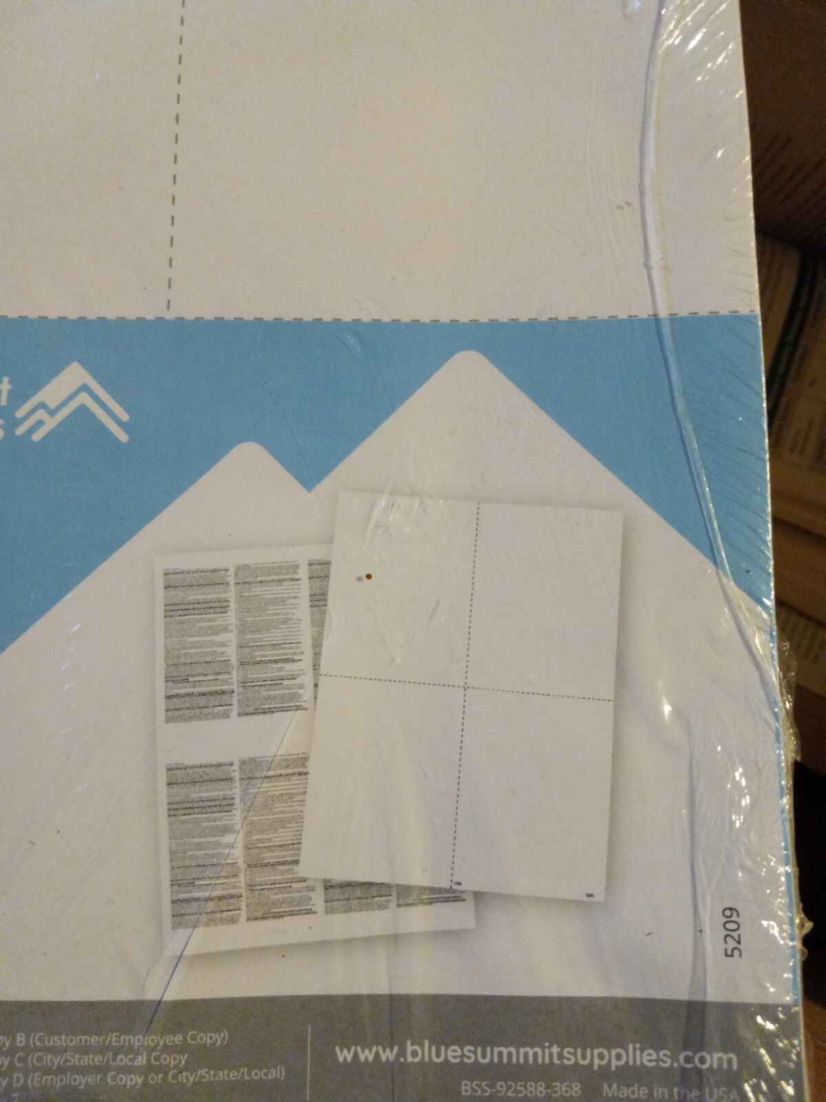 Blank 2019 W2 4 UP Tax Forms, 100 Employee Forms