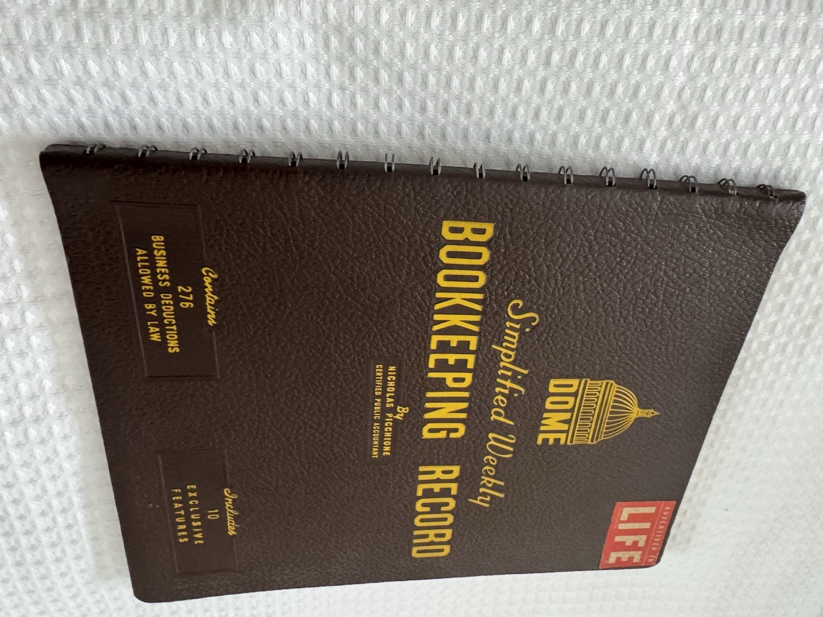 Vintage Dome Simplified Weekly Bookkeeping Record No 600 Unused Ledger Accounts
