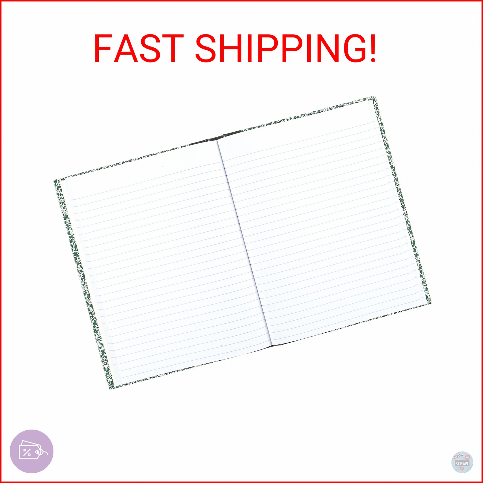 National Lab Notebook, Wide/Legal Rule, Green Marble Cover, (96) 10.13 x 7.88 Sh