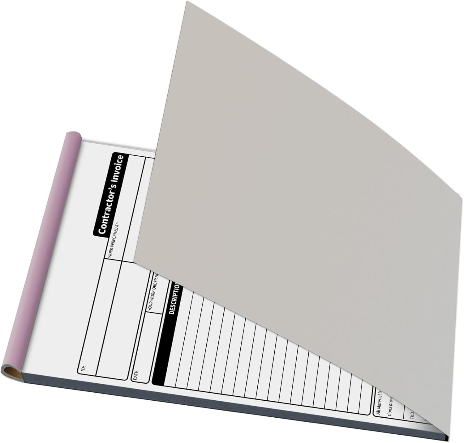 Contractor Invoice Books,3 Part Carbonless Contractor Estimate Book,Work Order R