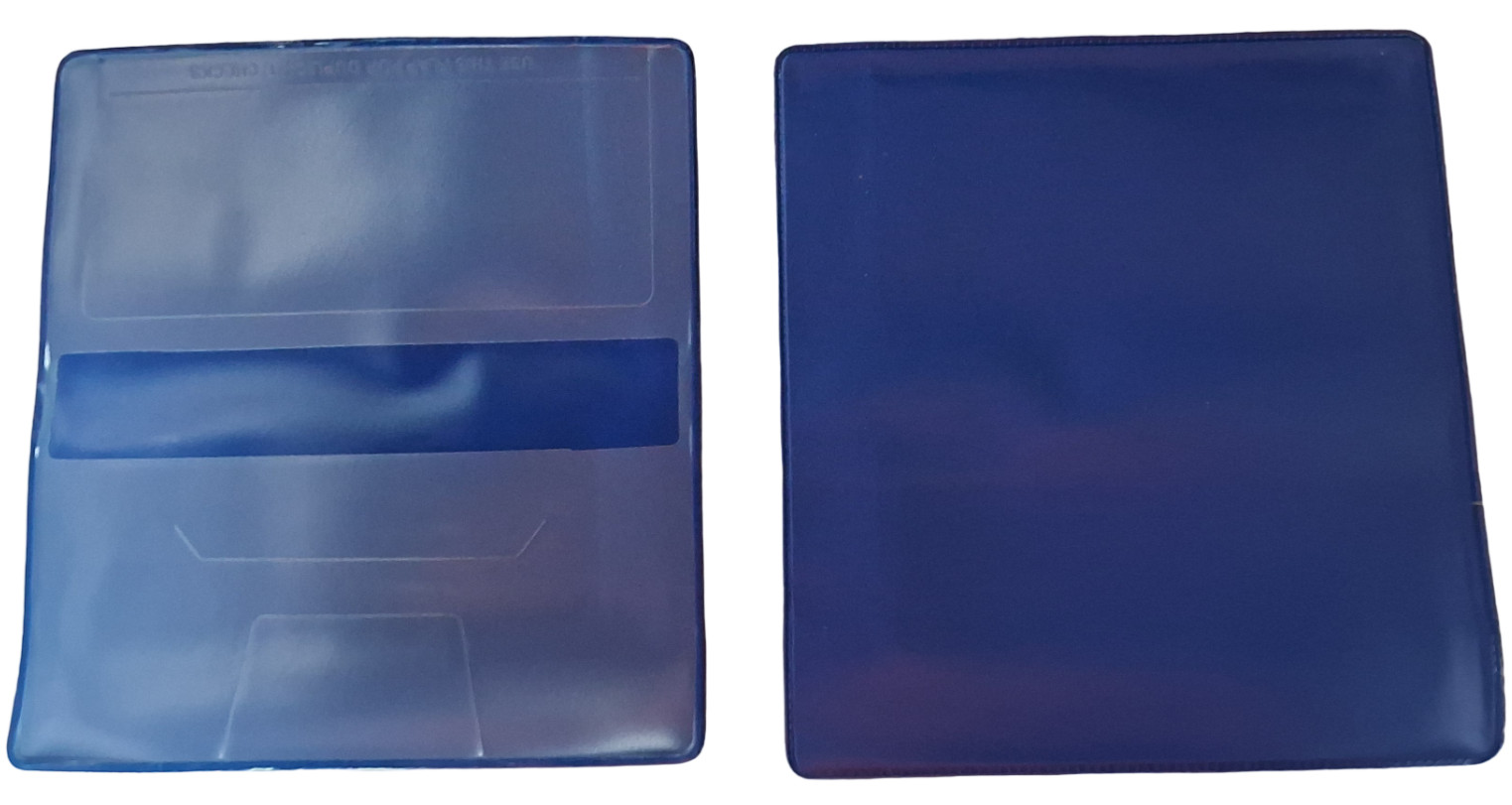 Royal Blue Vinyl Checkbook Cover Standard Top Stub 6- 1/4″ x 3-3/8″ New