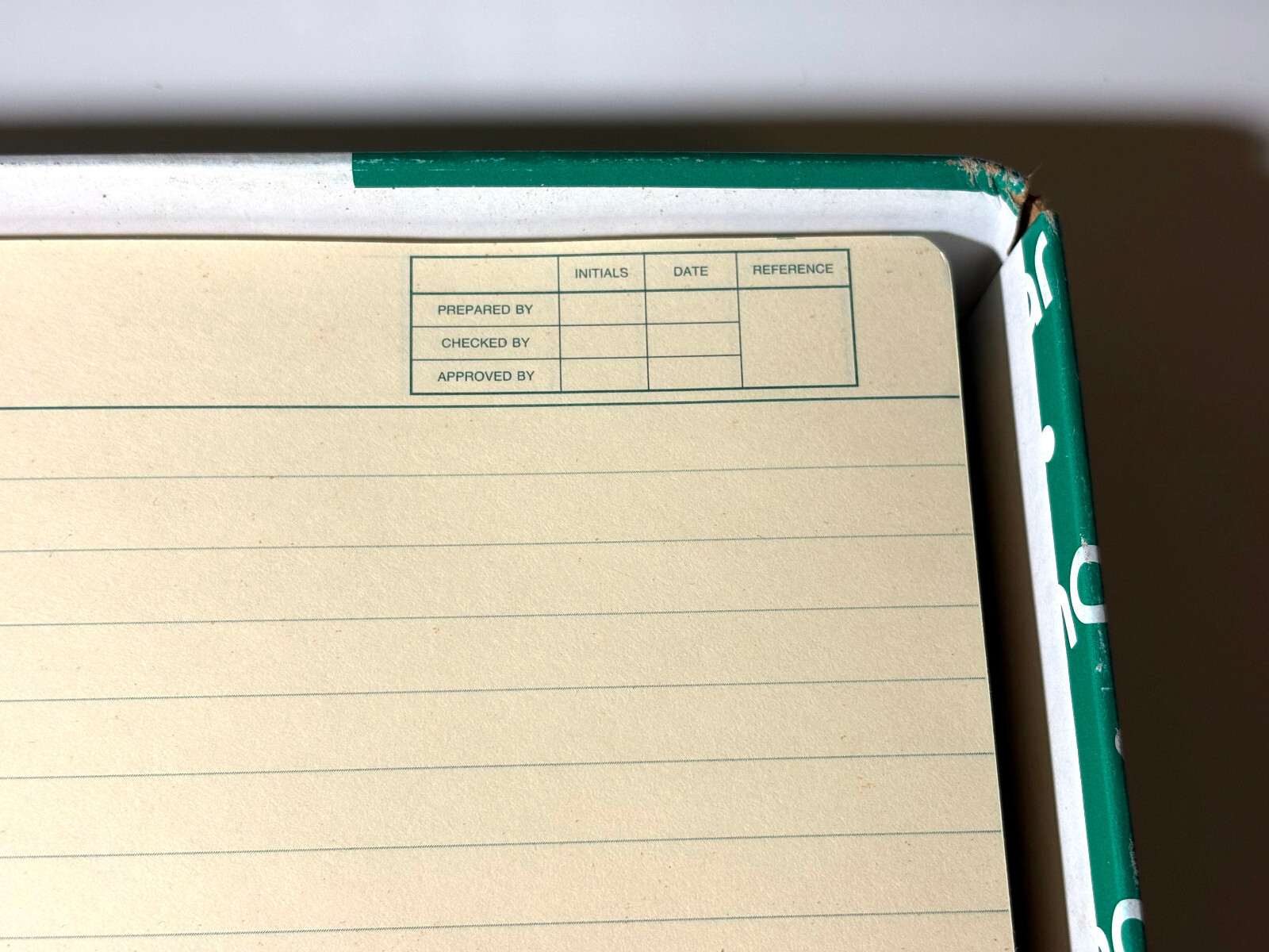 Wilmer Service Line P-550-B columnar pads – Buff 20lb Green Cross Ruled – 4 Pads