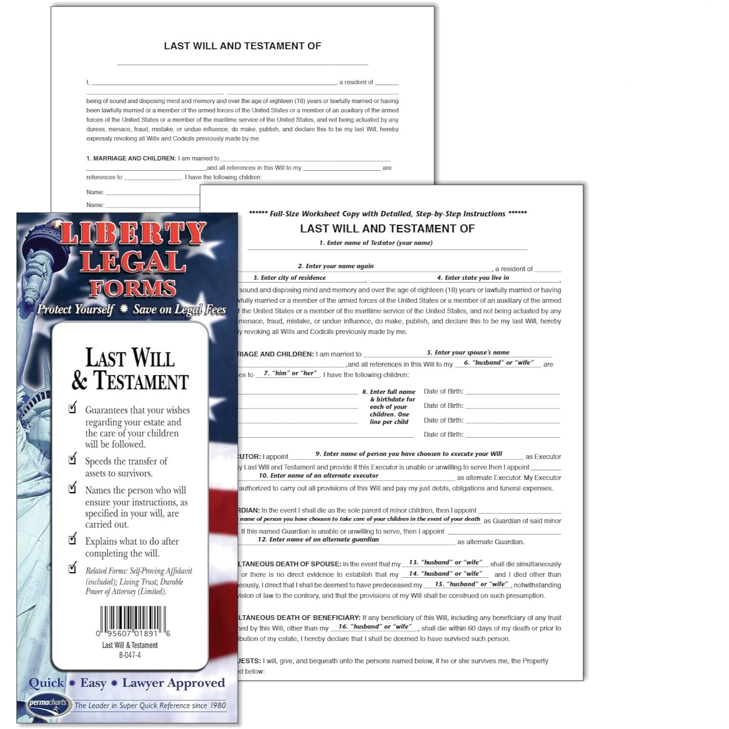 Last Will & Testament Forms Kit for – Complete Do-It-Yourself Legal Document…