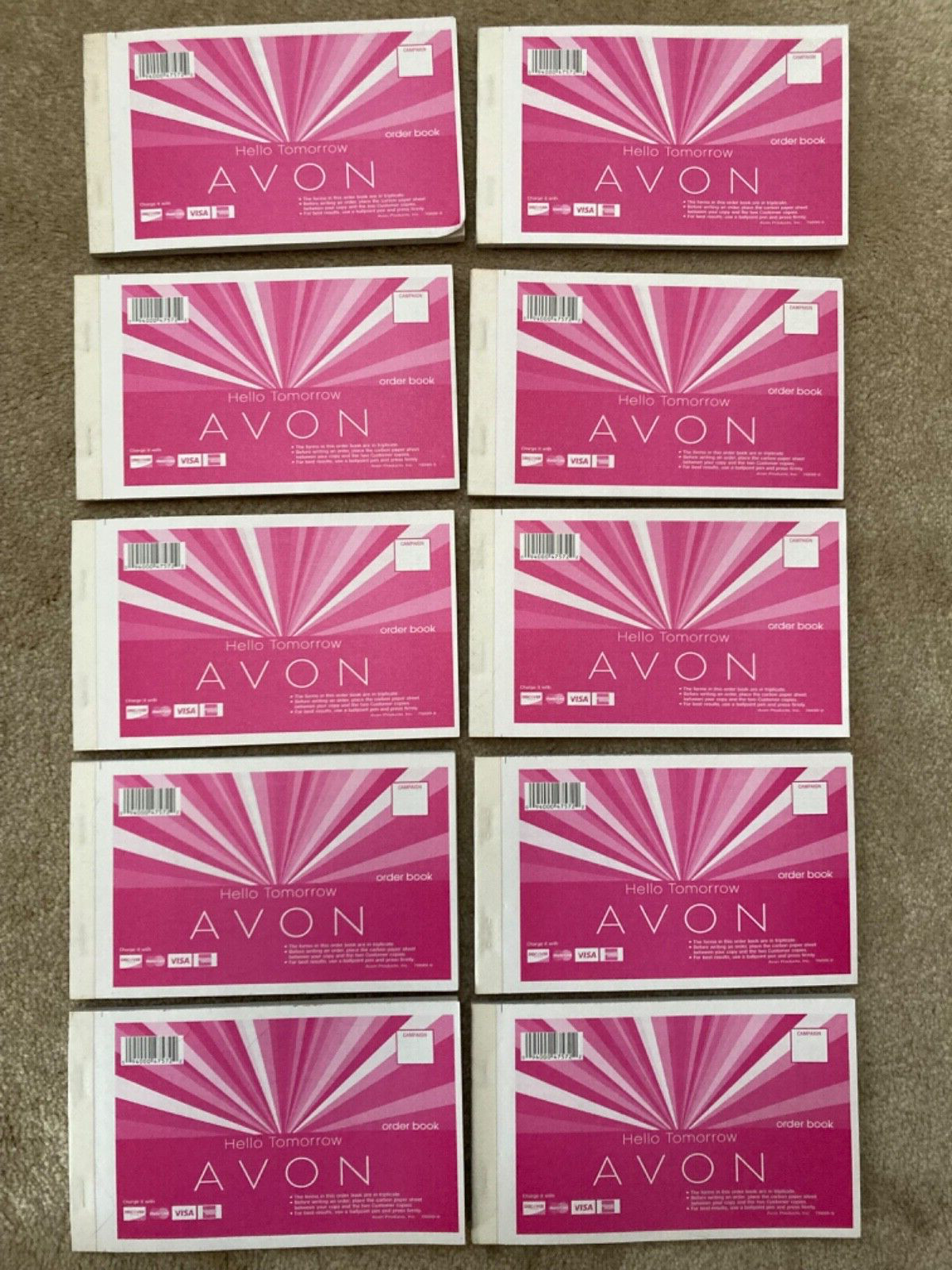 NEW AVON Order Book Receipt books – Lot of 10