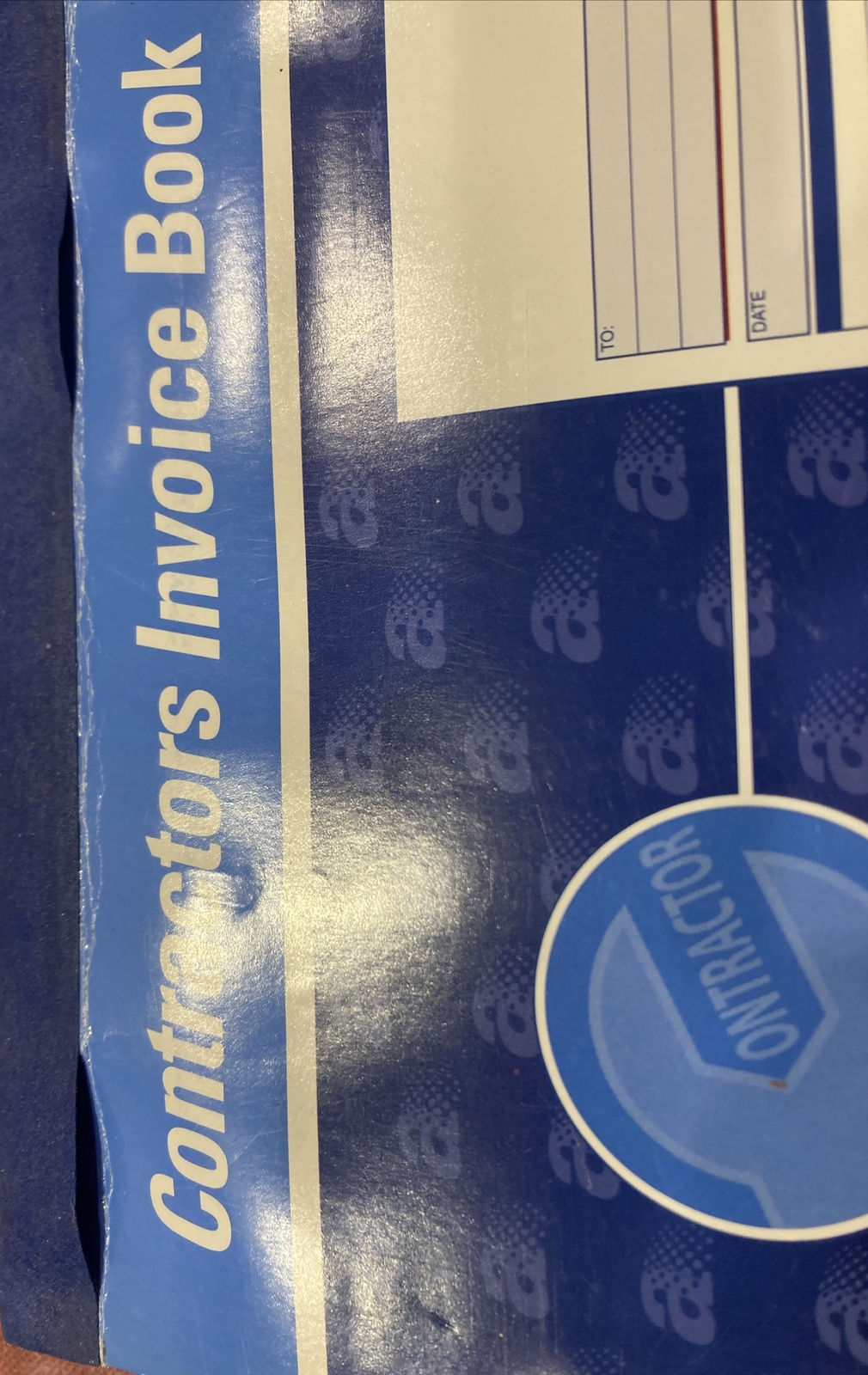 Adams Contractor Invoice Book, 8 3/8 “ X 11 7/16 “ 3-Part, Carbonless, Preowned