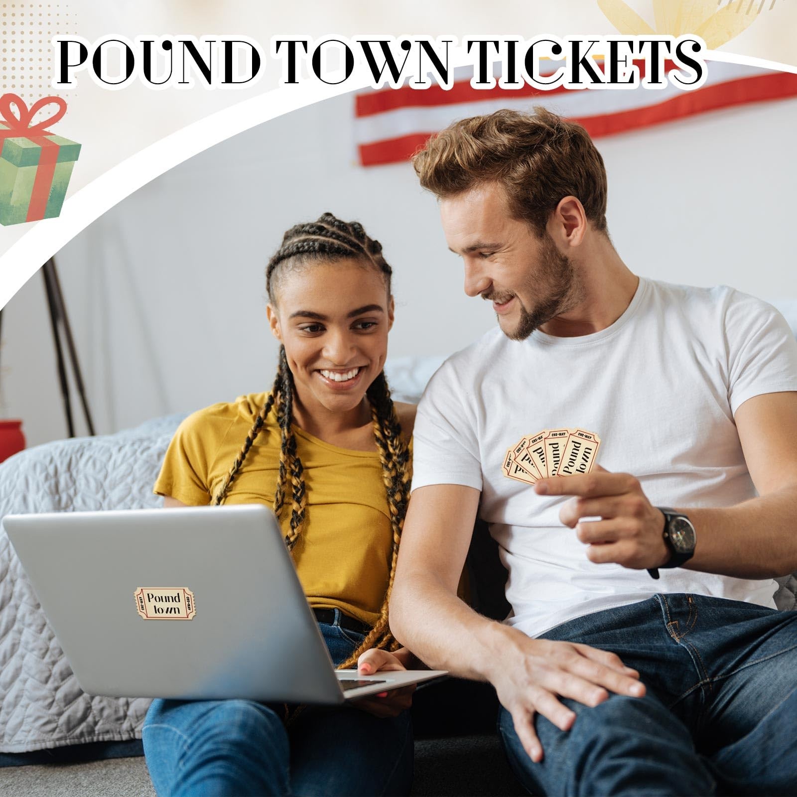 Yinkin 12 Pcs Town Tickets 2″ Ticket to Sign 2 x 1.1 inches, Beige