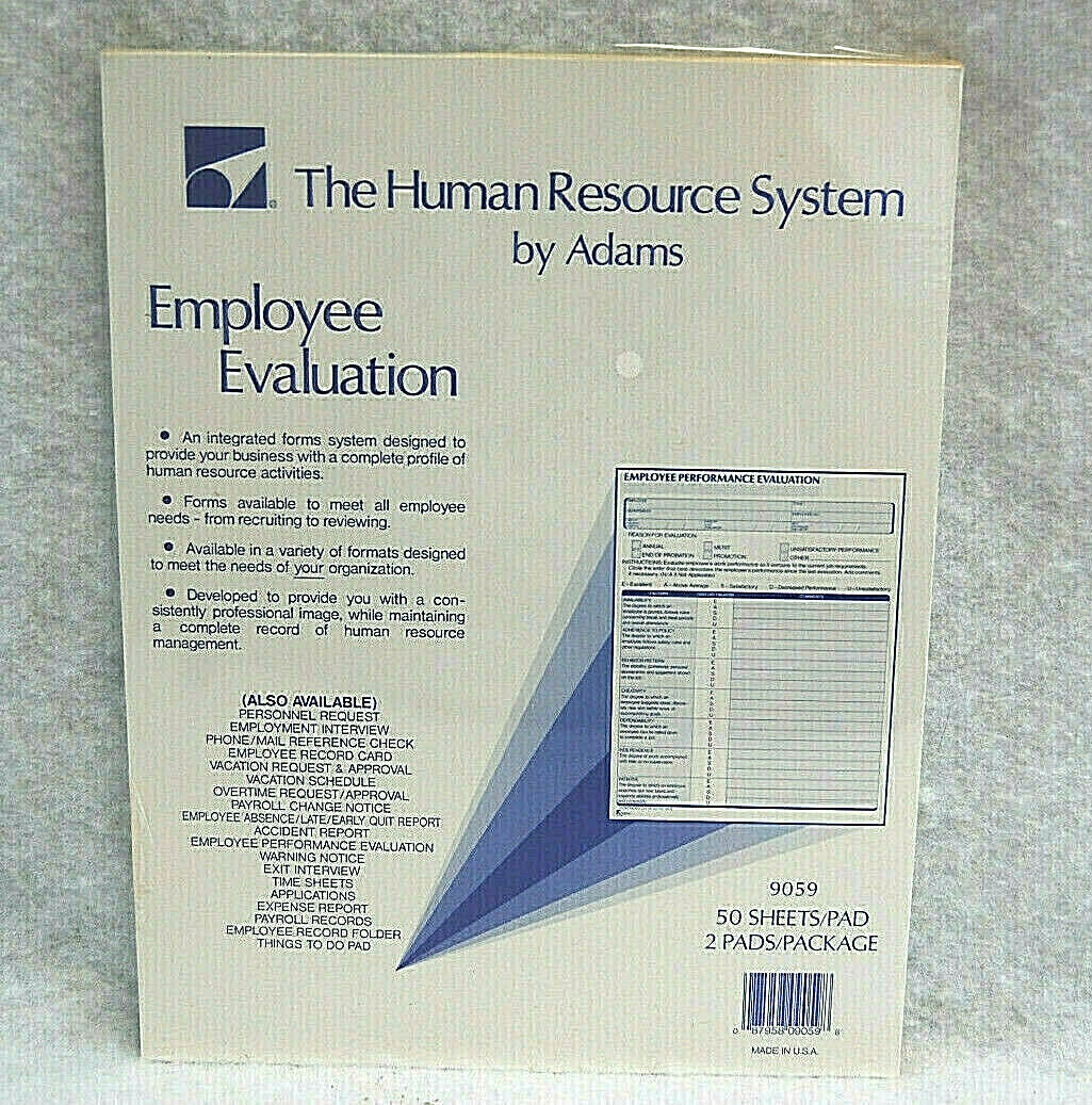 Adams The Human Resource System Asst’d Employment Pads 4 Different Styles S9735
