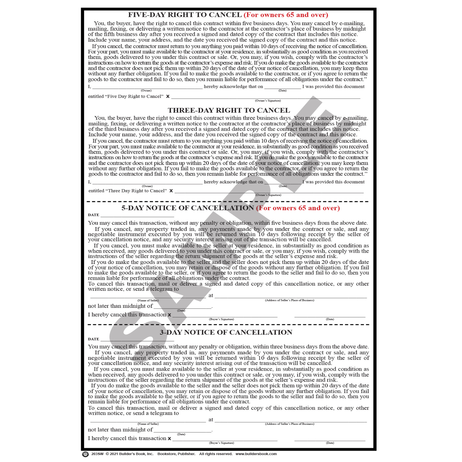 California Swimming Pool Construction Contract Form (Package of 25)