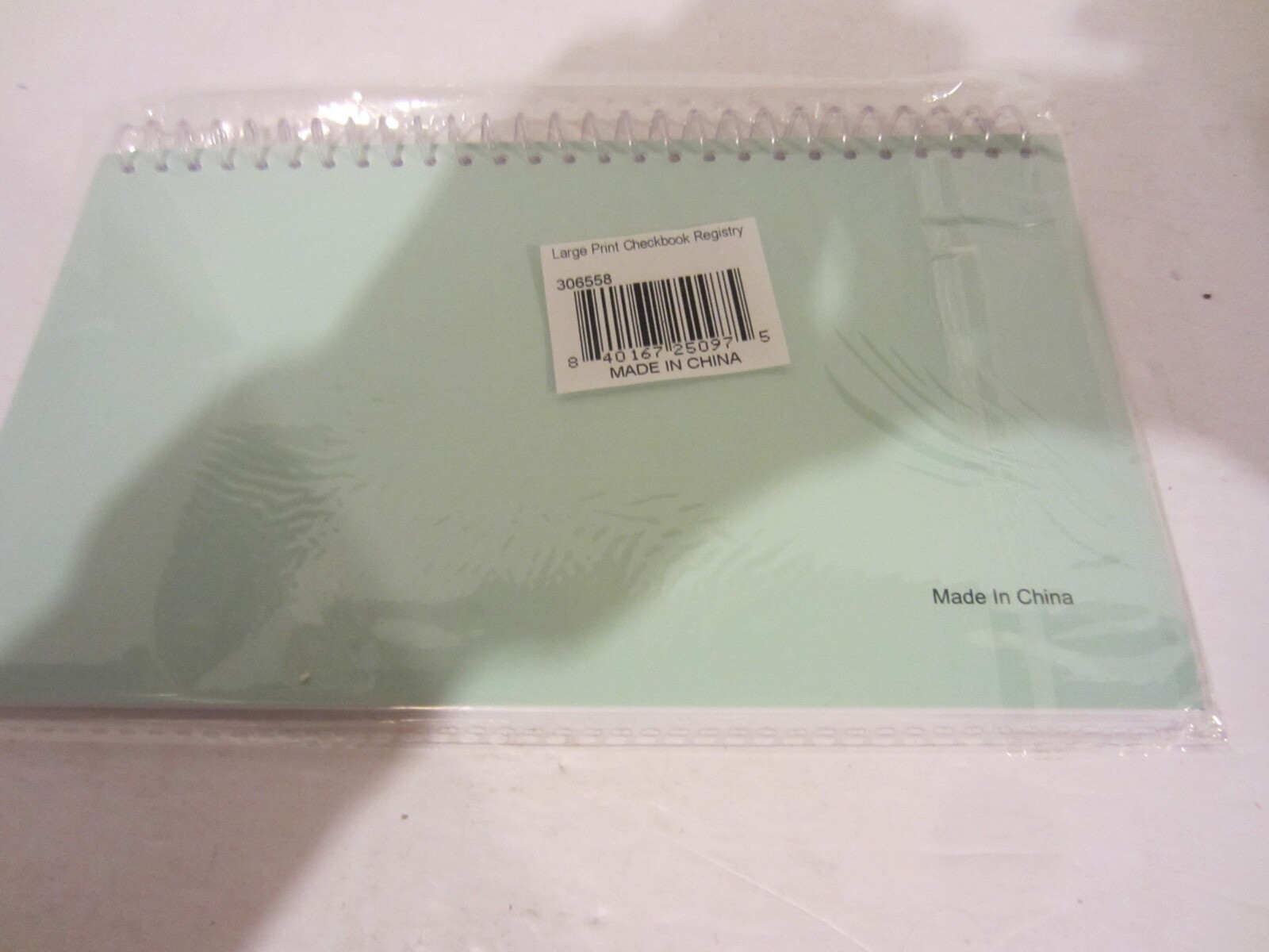 Jumbo Print Check Registry-Spiral Bound- NIB (4BK)