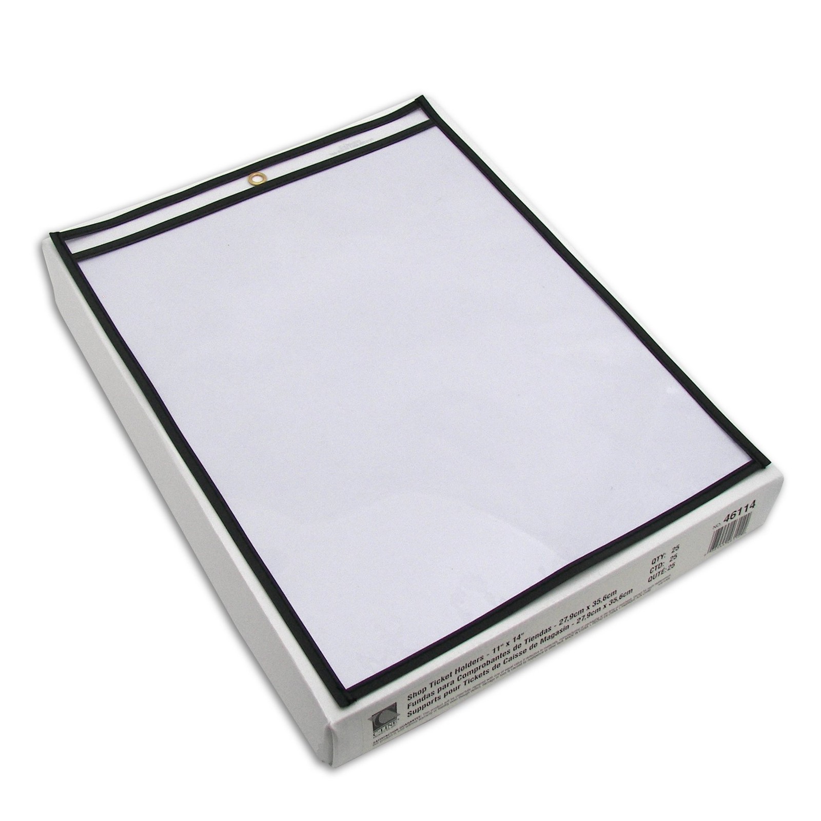 C-Line Stitched Shop Ticket Holders, Both Sides Clear, 11 x 14 11 x 14, Clear