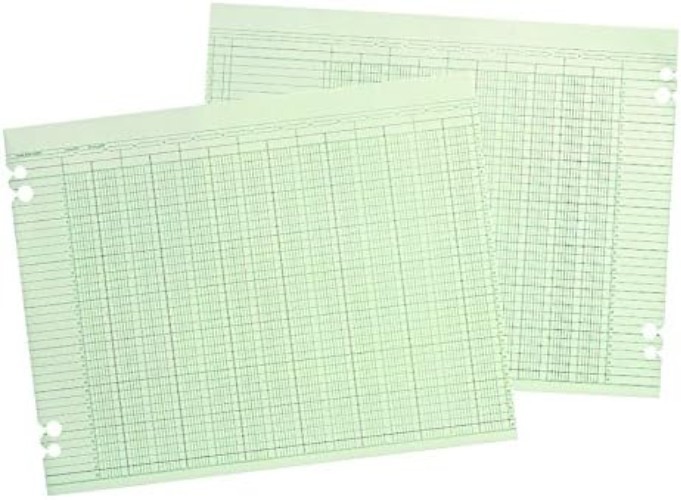 Columnar Ruled Paper, 24 Columns, 100 Sheets