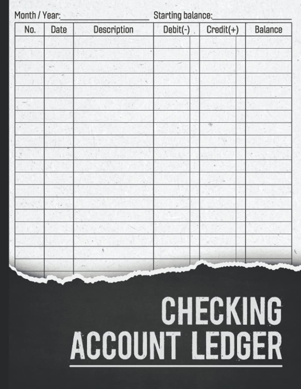 Checking Account Ledger Payment Record Journal Checkbook Register Bank Log Book