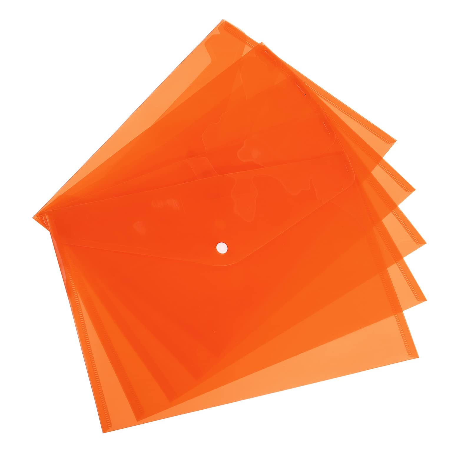 YOKIVE 12 Pack File Folders, Clear A4 Files Envelope | Plastic Orange