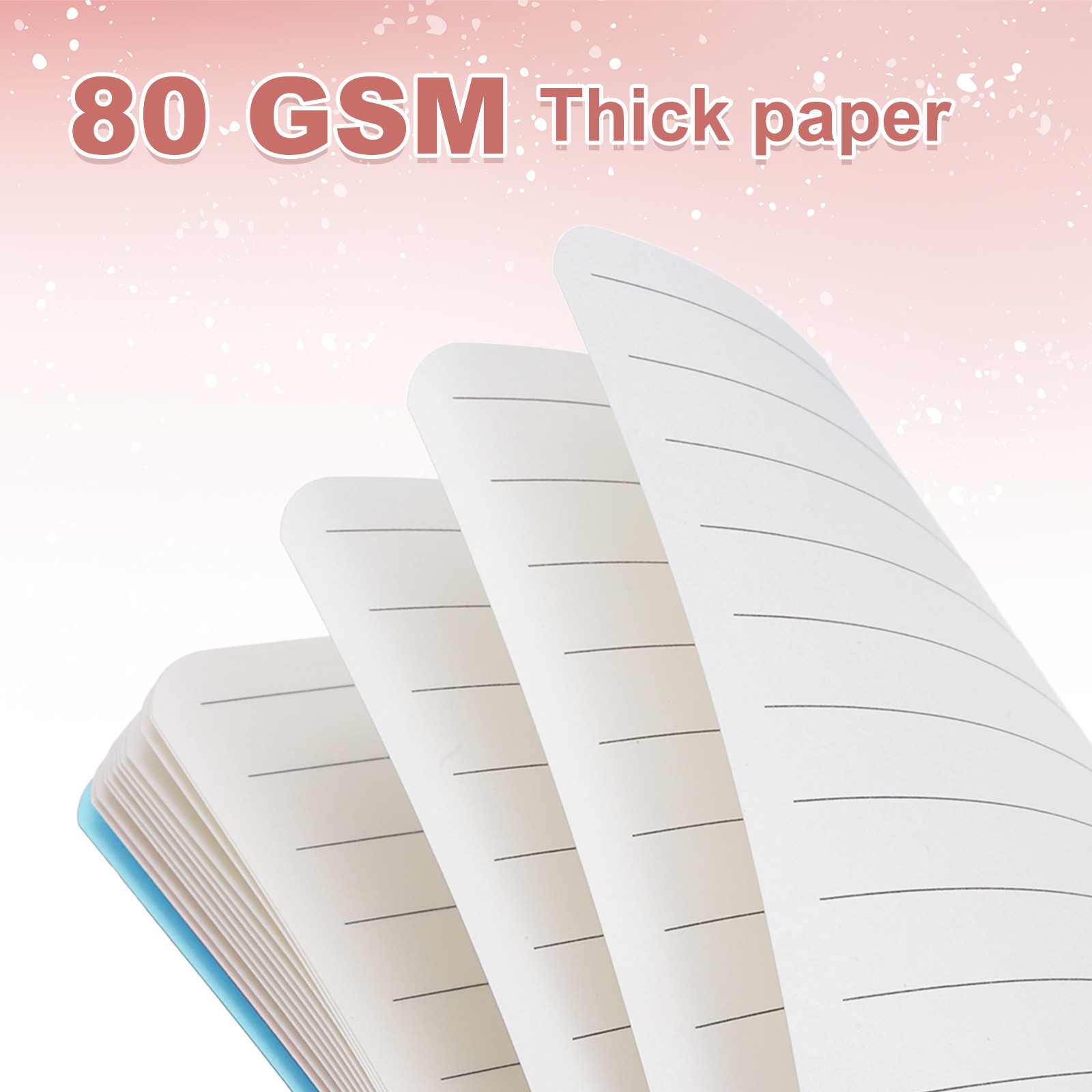 5 Pack A6 Notebook, A6 Journal Mini Notebook Pocket Kraft,Light Blue