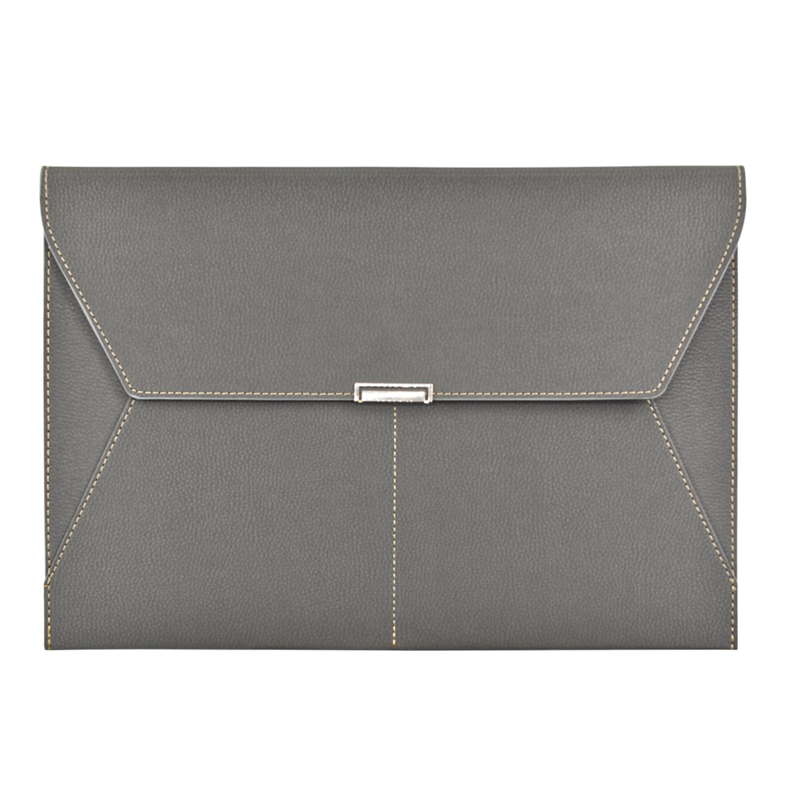 VANRA File Folder Document Holder Organizer Waterproof Portfolio Leather Gray