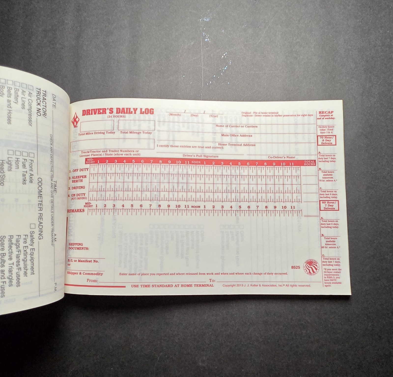 Driver Daily Log Book