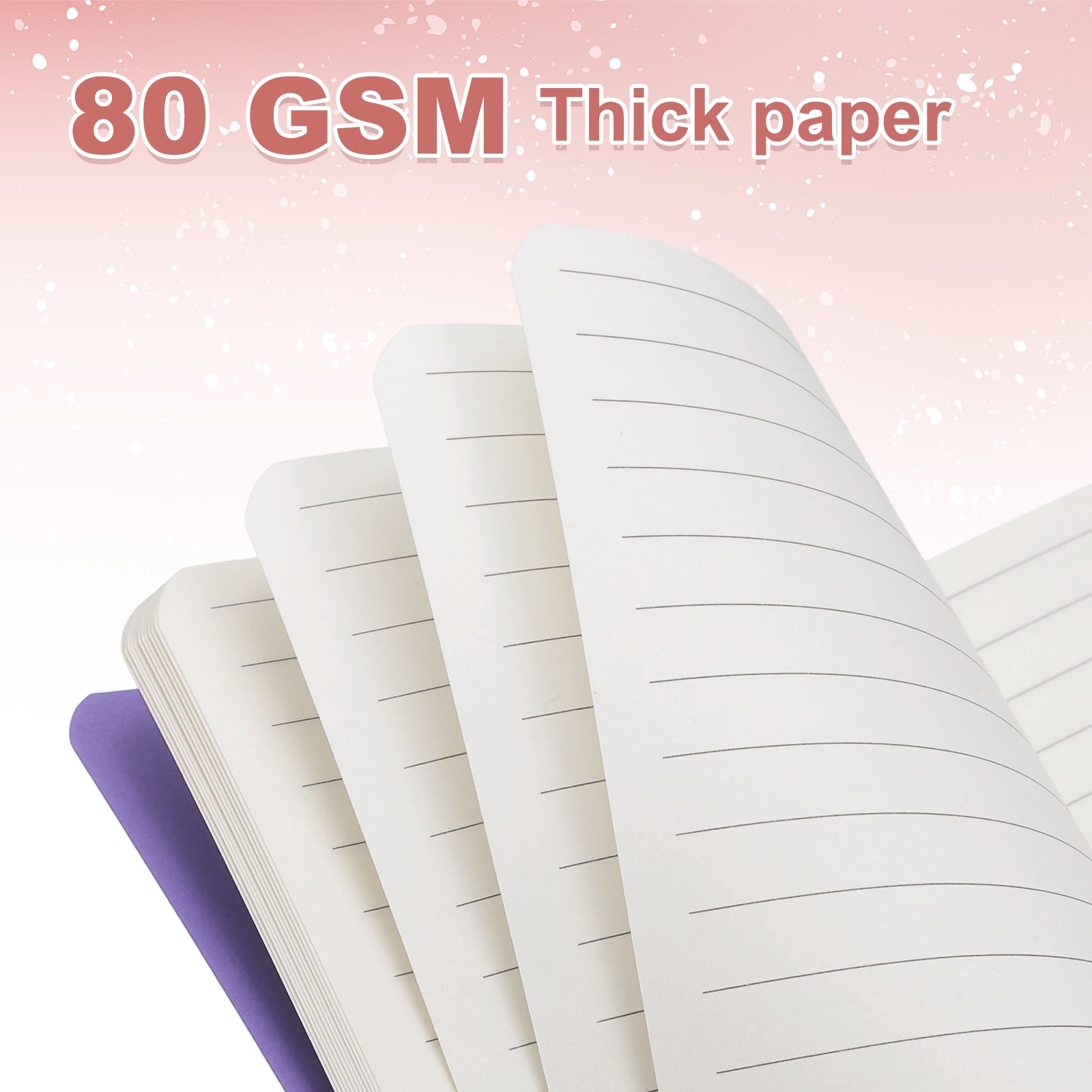 5 Pack A6 Notebook, A6 Journal Mini Notebook Pocket Kraft,Purple