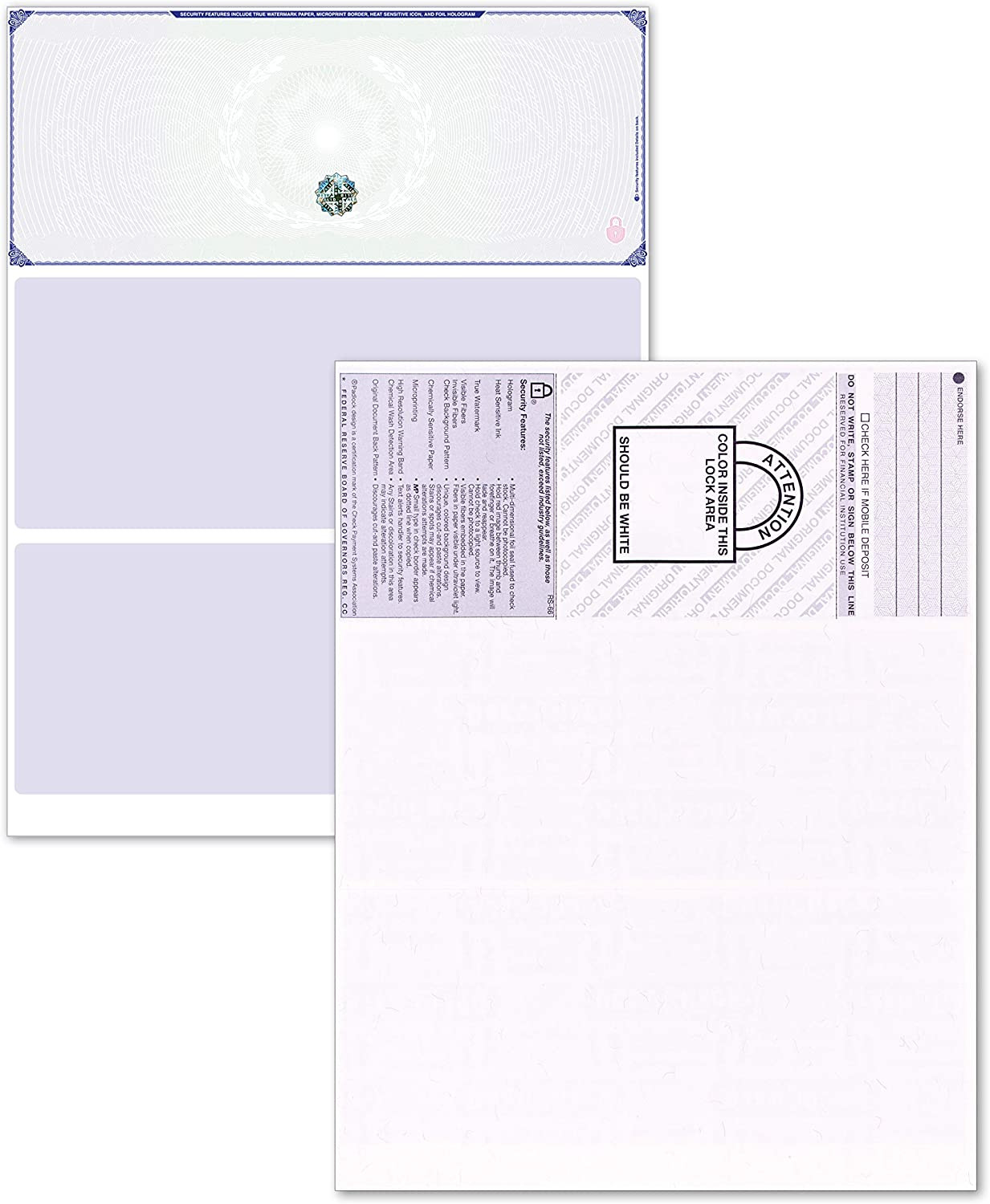 Blank Hologram Premium Computer Checks, Top High Security Laser Checks