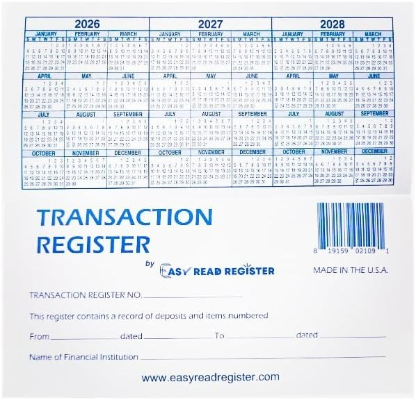 12 Check registers for Personal Checkbook – Checkbook Ledger Transaction Regi…