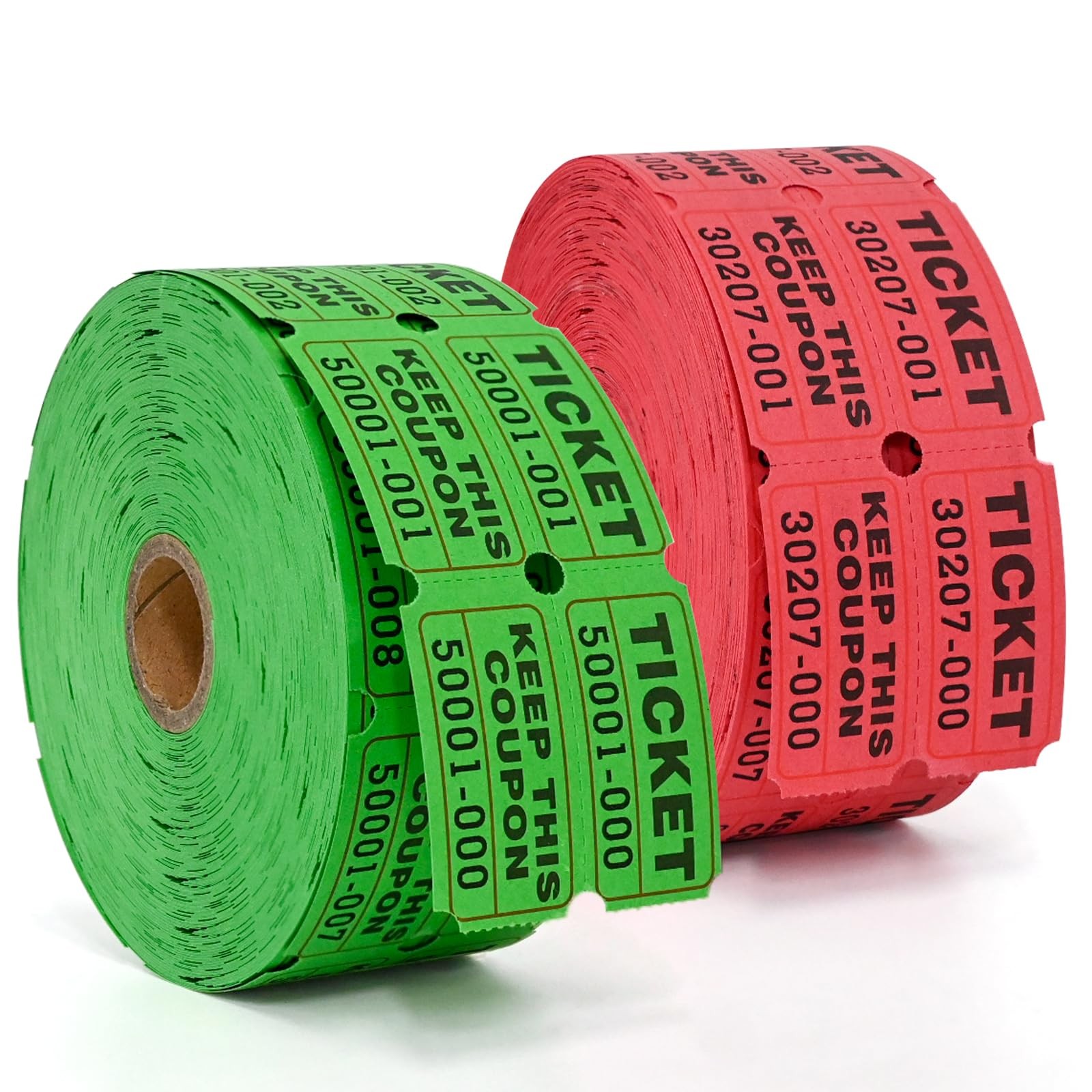 L LIKED 4000Pcs (2000 Pairs) Raffle 4.5″ x x 6″, 2000-red and Green