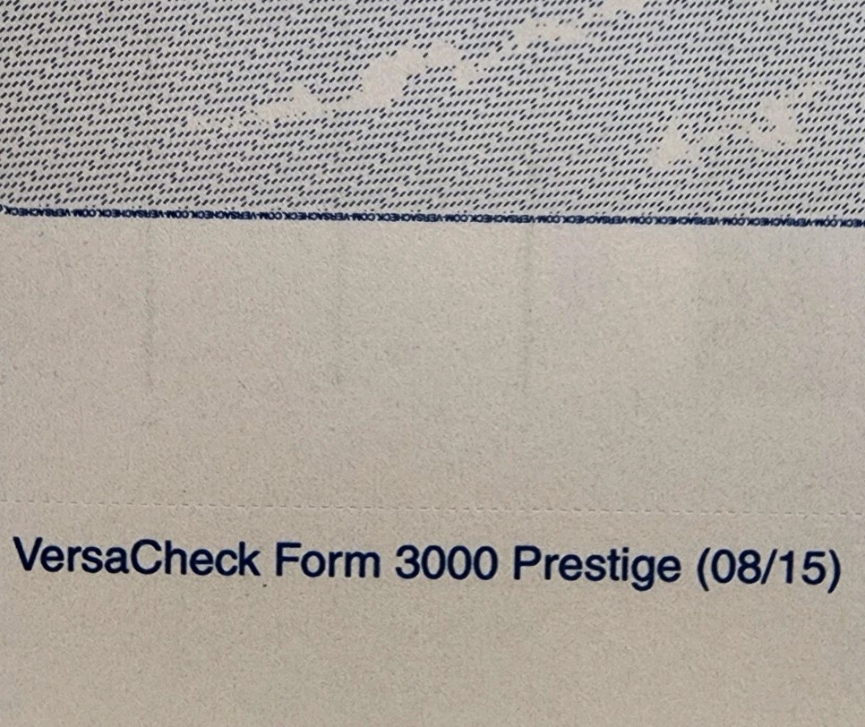 VersaCheck Security Business Checks, 3 Per Sheet, 750 Checks, NEW, SHIPS FREE